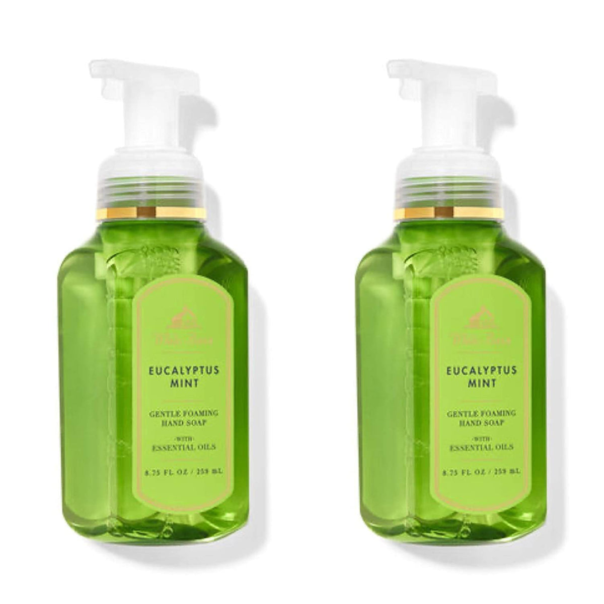 Sameriver Eucalyptus Mint foaming hand soap bottle delivers refreshing cleanse with soothing Aloe.