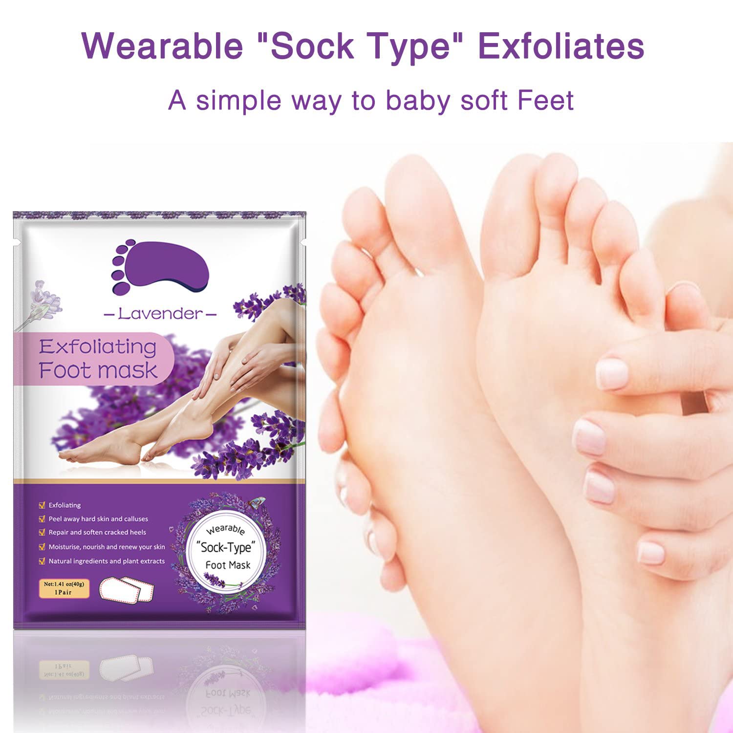 Sameriver wearable sock design foot mask ensures even coverage.