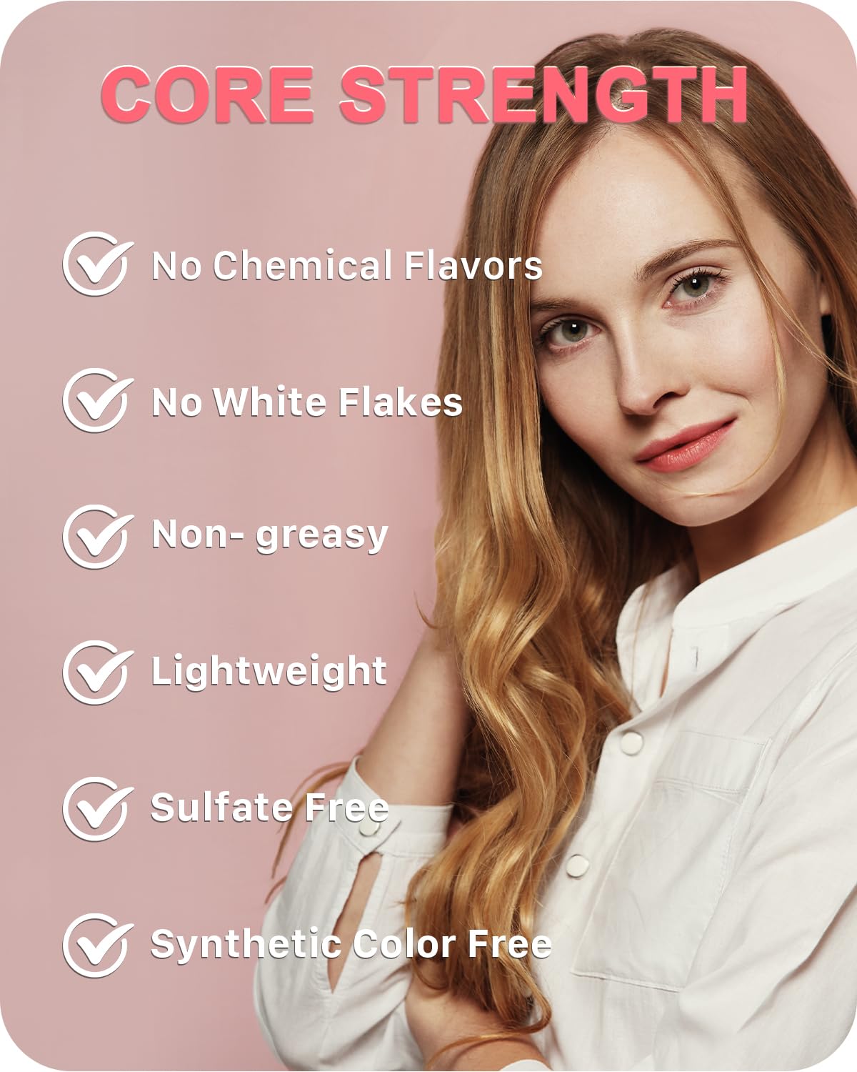 Samnyte shiny hair after use reveals healthy, luminous finish
