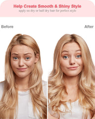 Samnyte smooth hair close-up shows hydrated, non-greasy gloss