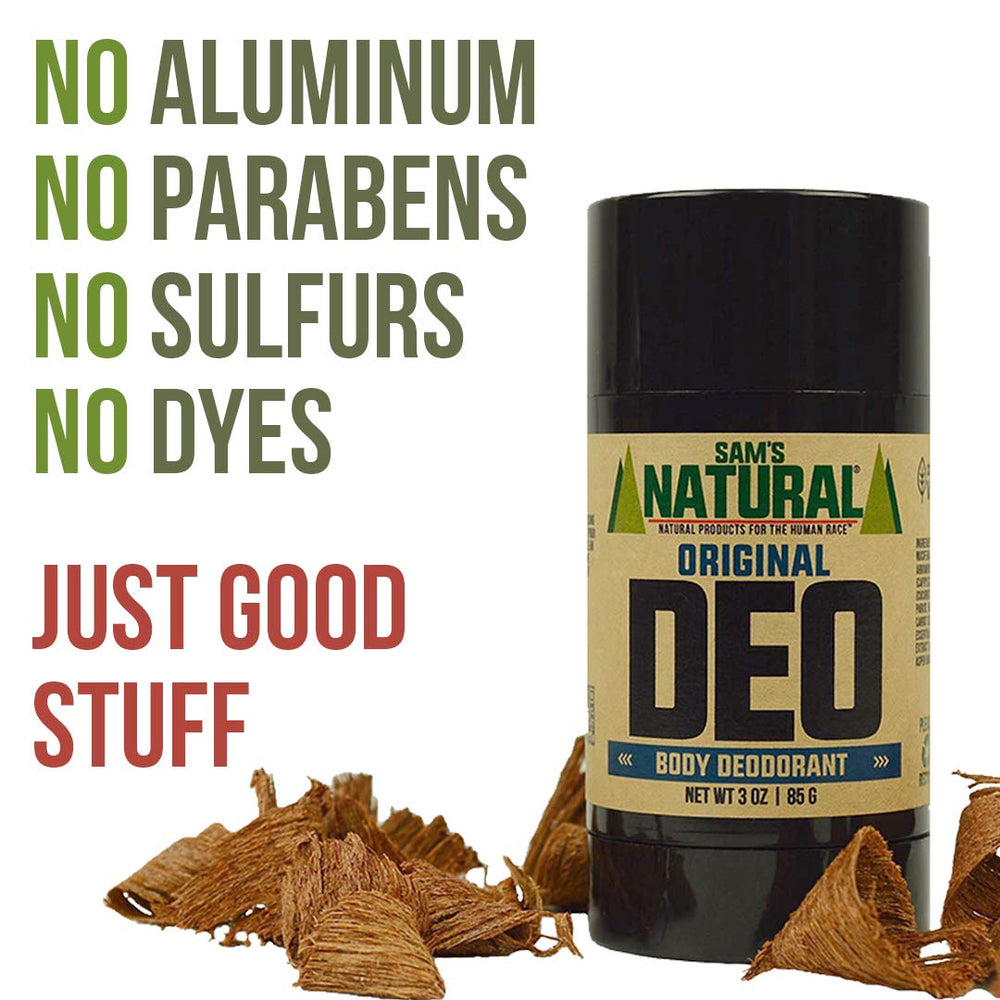 Original fragrance label highlights hardwoods scent for a subtle aroma.