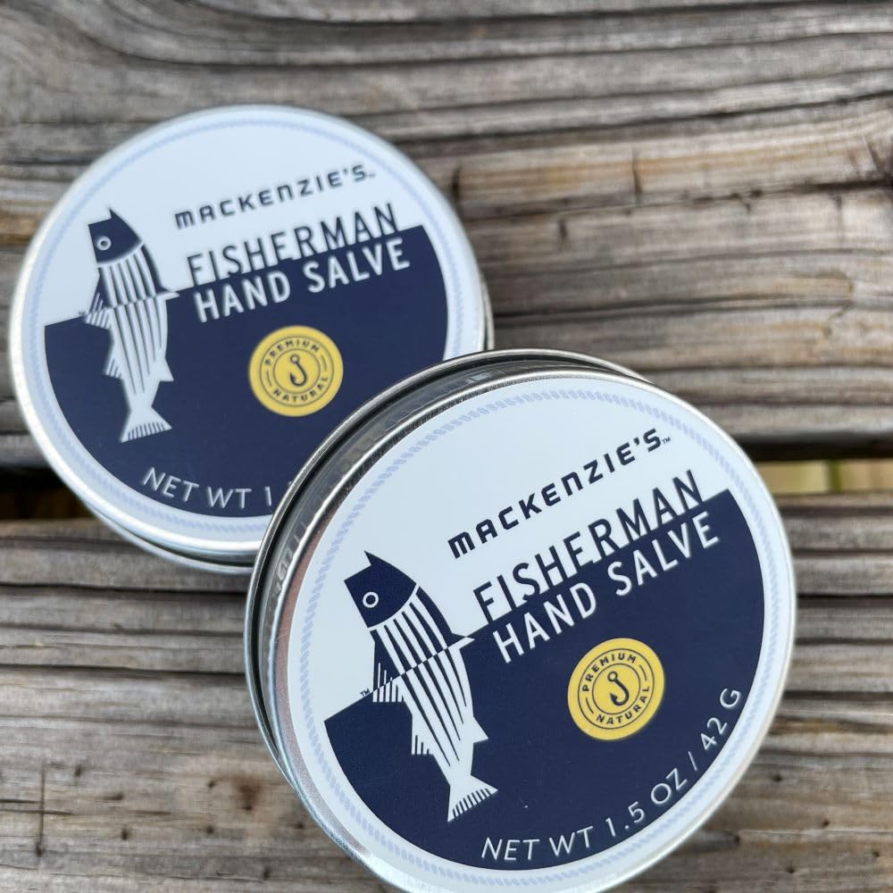 Sam's Natural MacKenzie's Fisherman Hand Salve presented as coastal holiday stocking stuffer.