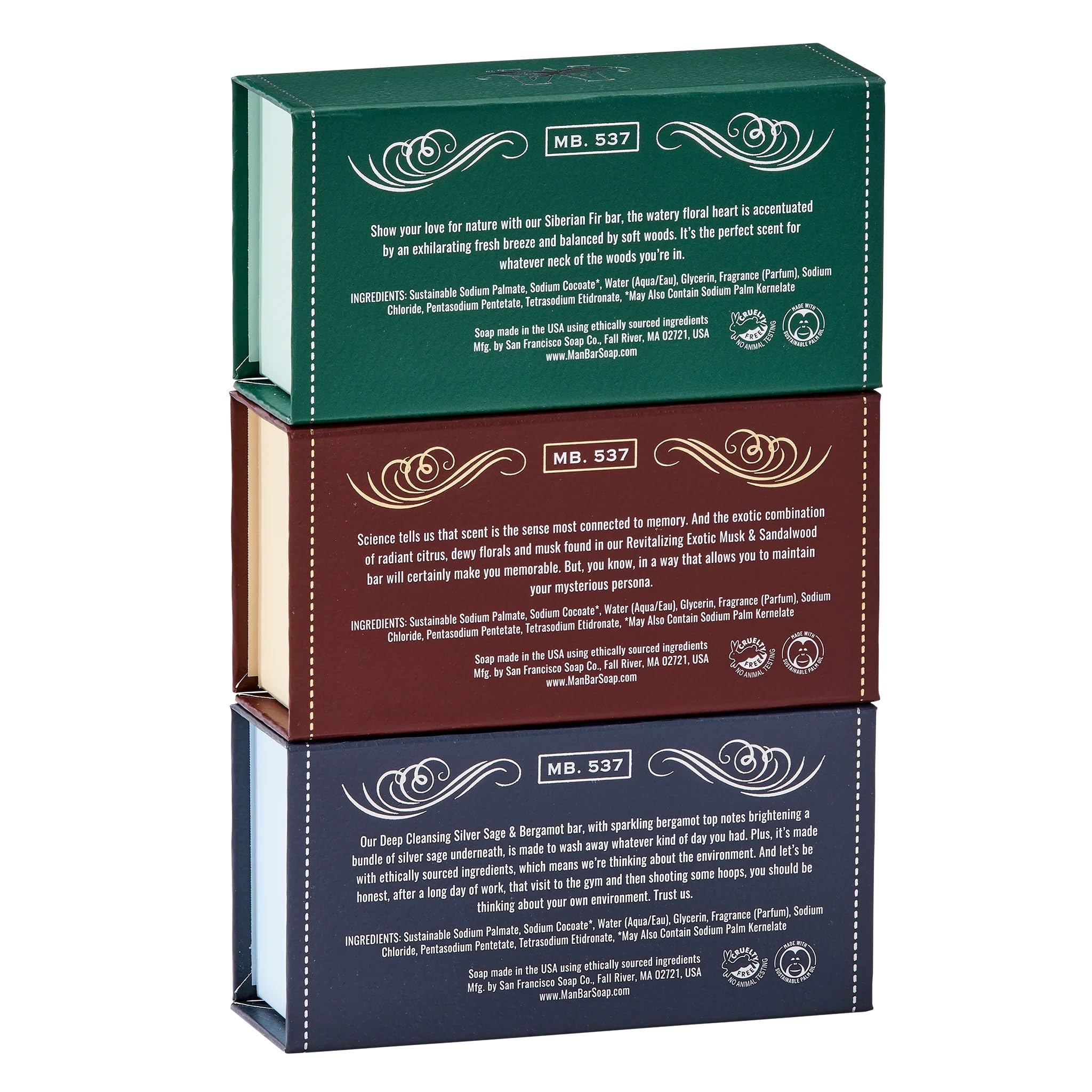 San Francisco Soap Co Man Bar Musk Sandalwood Revitalizing scent for daily grooming rituals