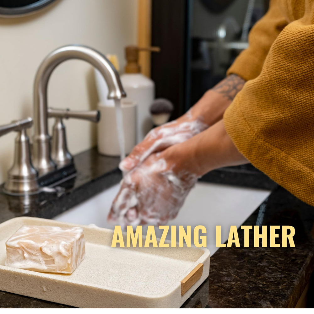 San Francisco Soap Company Man Bar in-use image for refreshing shower routine