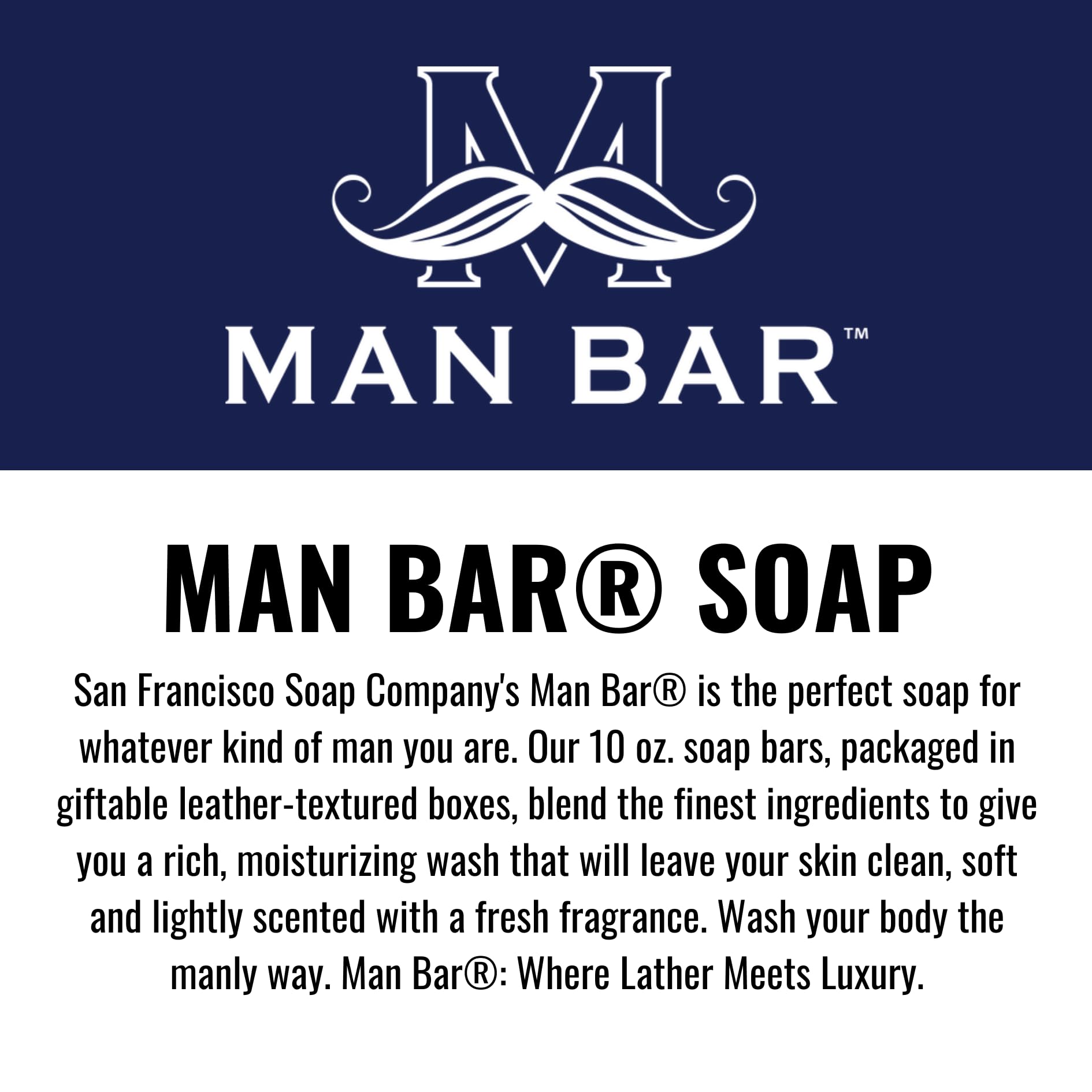 San Francisco Soap Company Man Bar Spiced Tobacco closeup, rich smoky aroma
