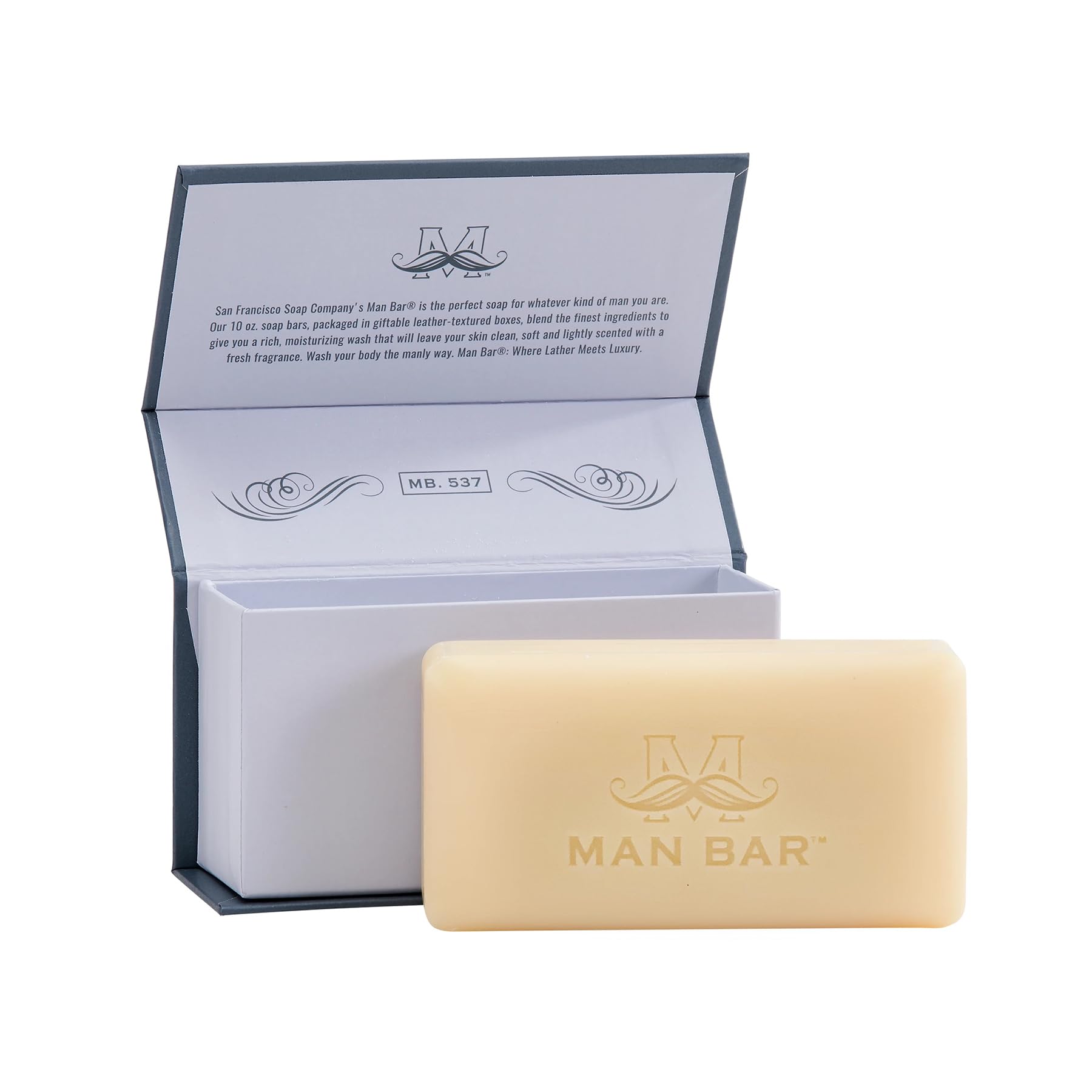 San Francisco Soap Company Man Bar Spiced Tobacco packaging, warm masculine notes
