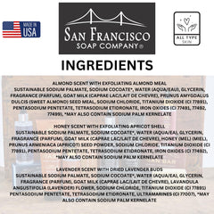 San Francisco Soap Company, empaque regalo de jabones leche de cabra, ideal regalo para cuidar la piel.