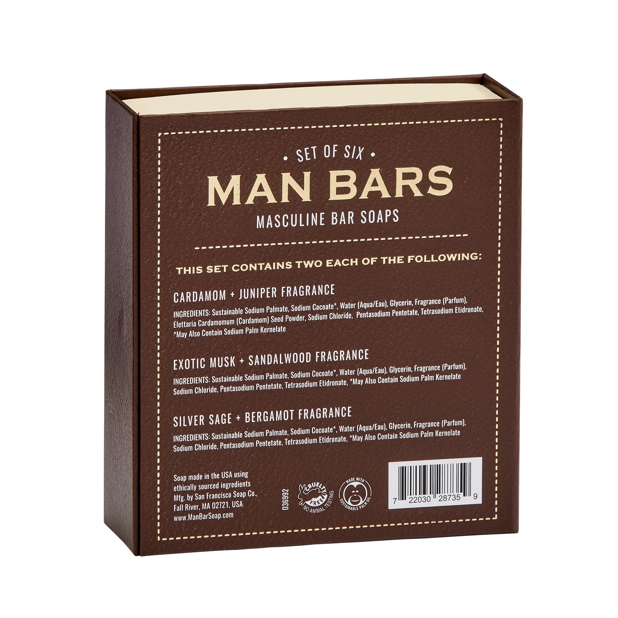 San Francisco Soap Company Exotic Musk & Sandalwood sample bar, lasting masculine scent.
