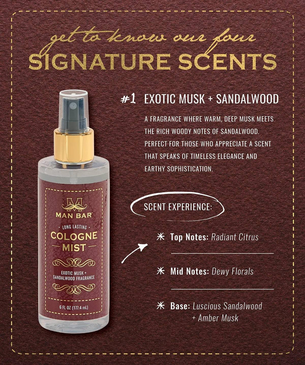 San Francisco Soap Company Man Bar Cologne Mist pulse-points application close-up