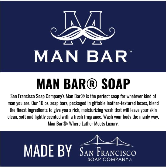 San Francisco Soap Company Man Bar—versatile use at sink or in the shower.