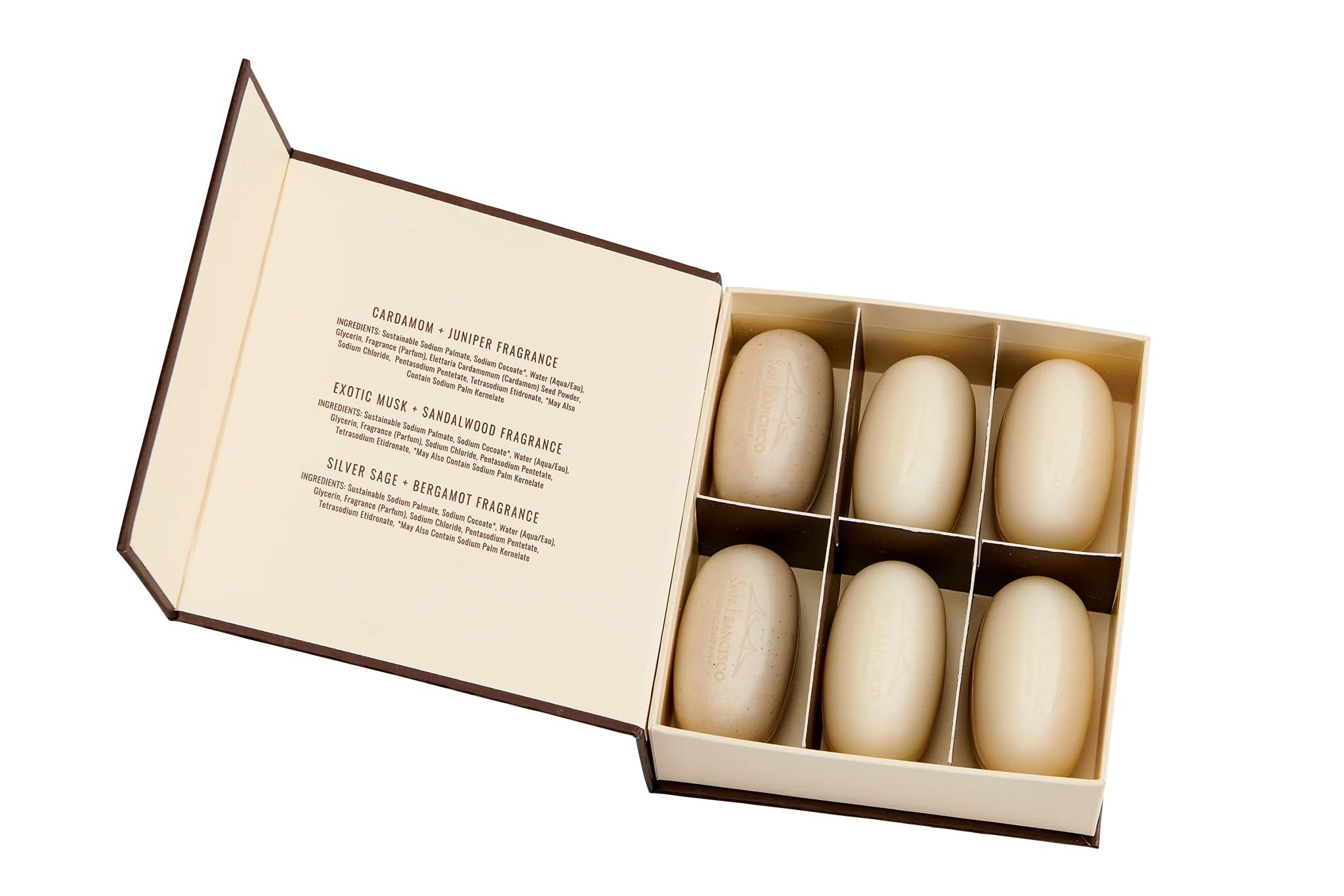 San Francisco Soap Company Silver Sage & Bergamot sample bar, bright fragrance.