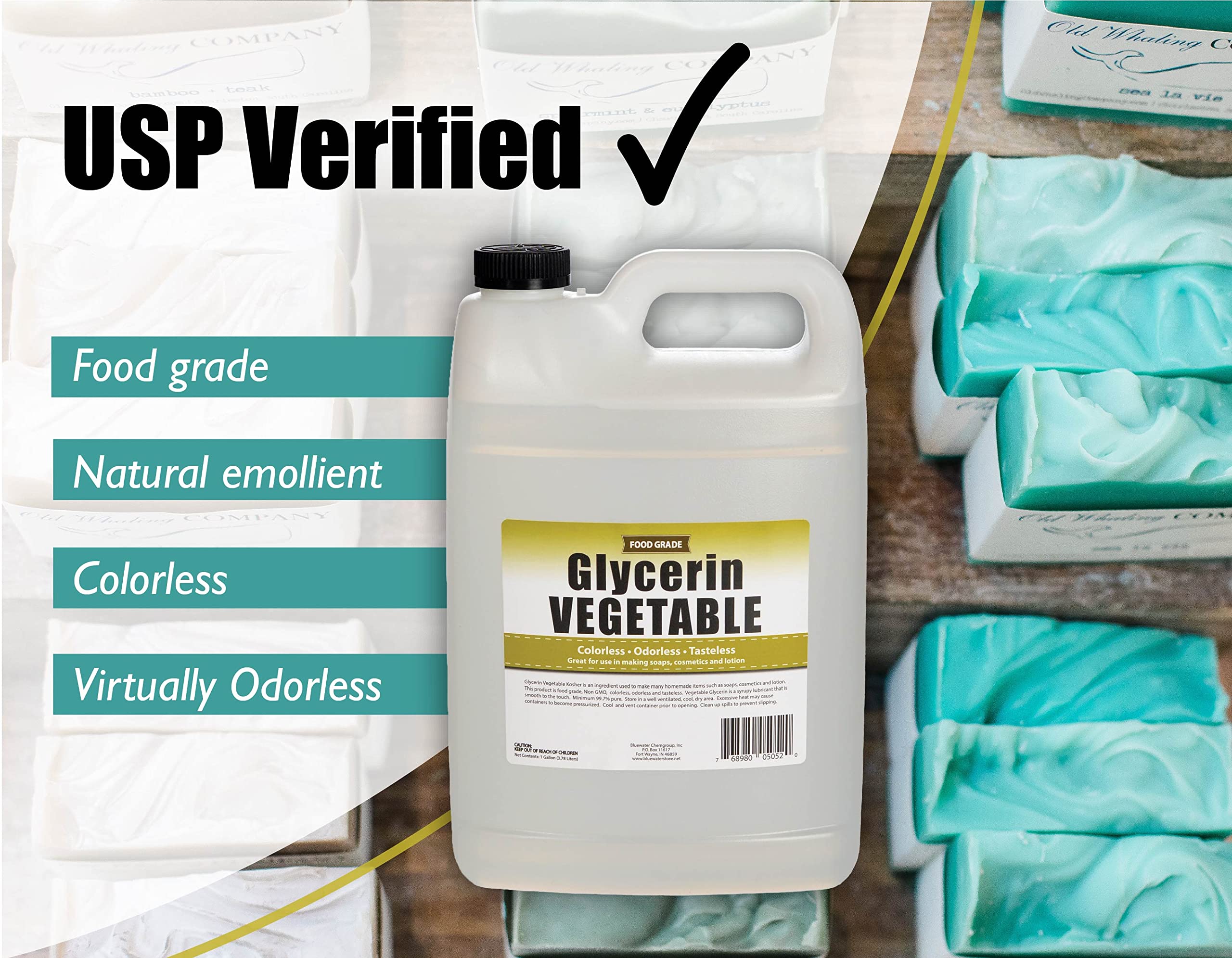 Sanco vegetable glycerin 1gal pour demonstrates clear emollient for DIY skincare.