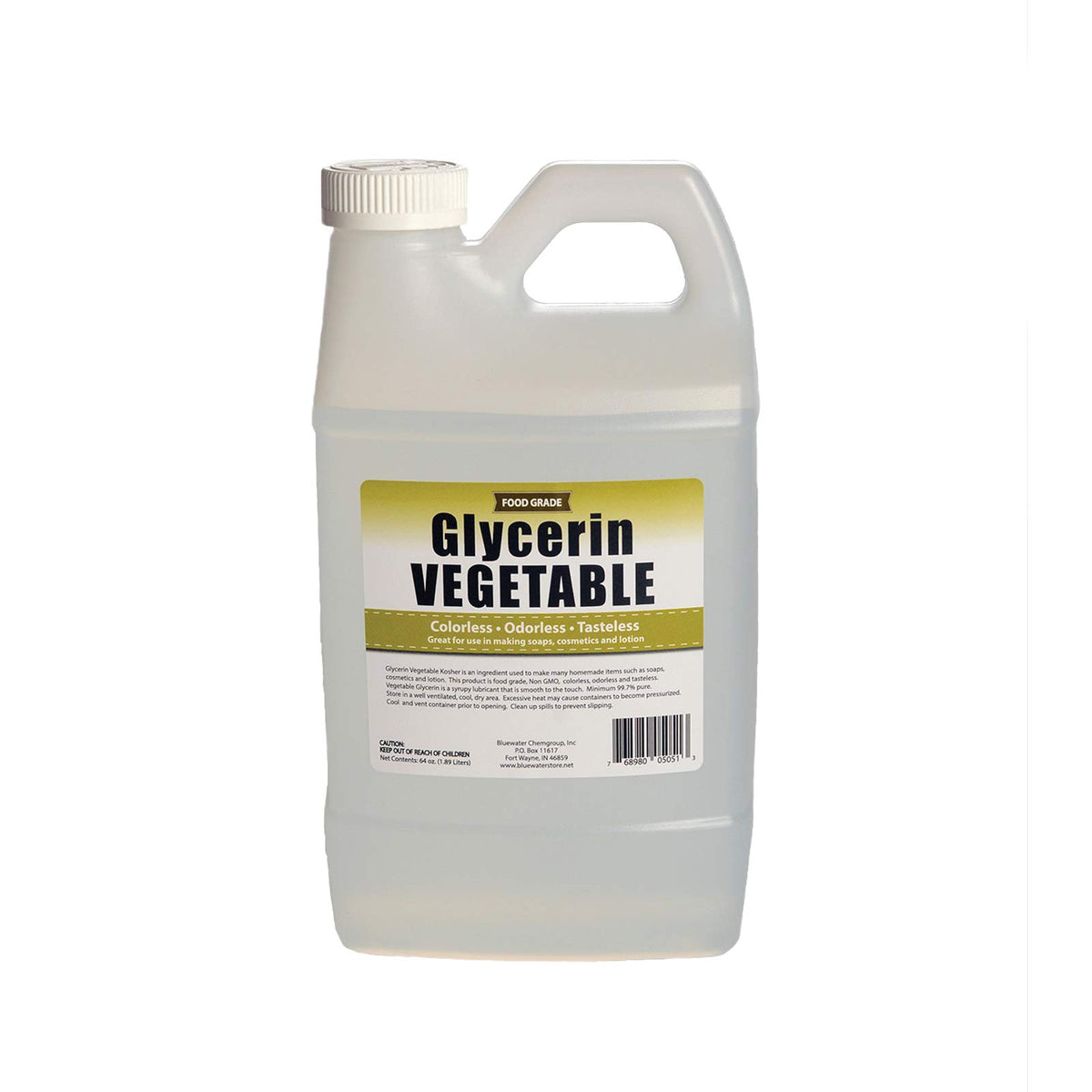Sanco Vegetable Glycerin half-gallon bottle showcasing premium USP-grade glycerin for DIY skincare
