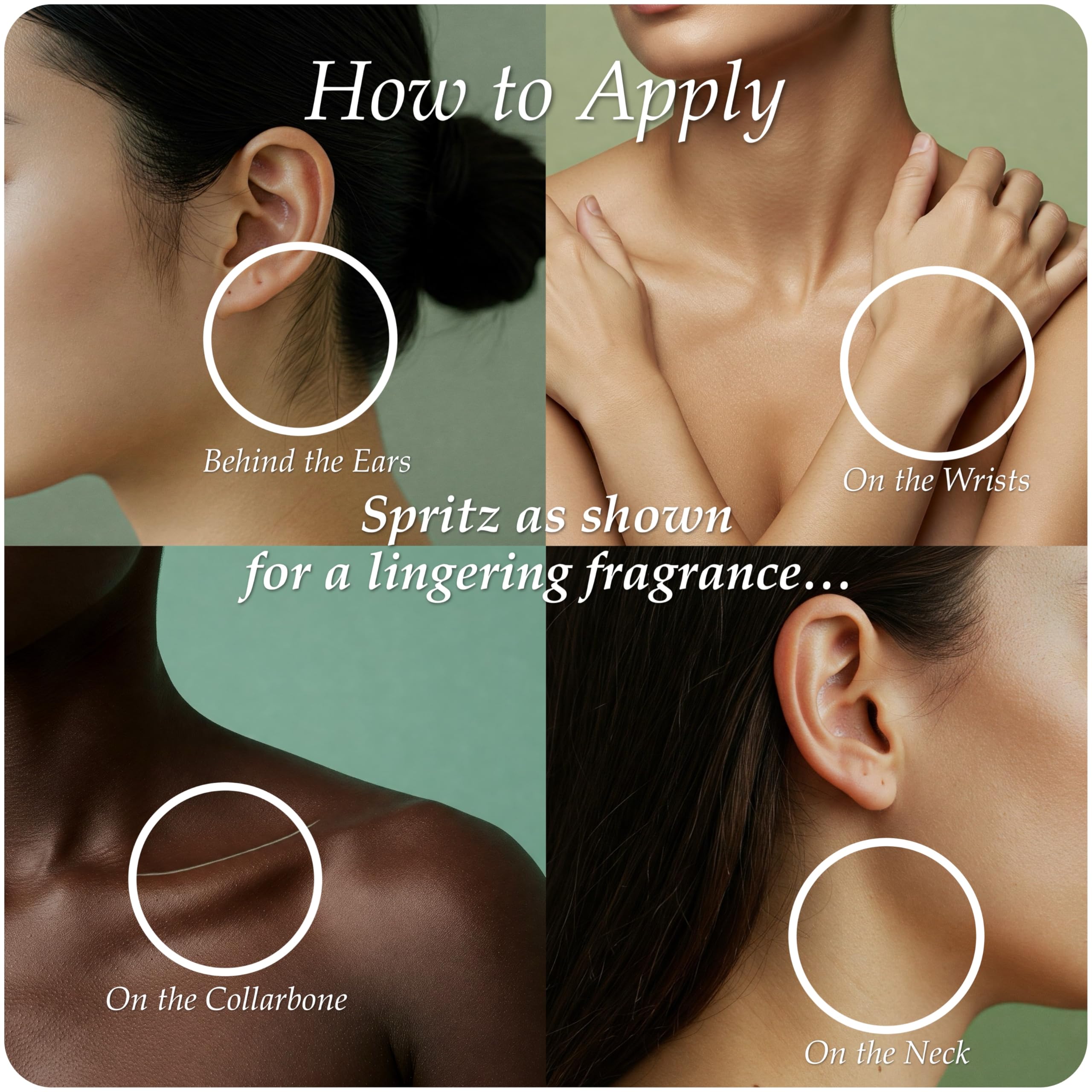 Sand and Fog Violet Sandalwood pulse points show personal fragrance use.