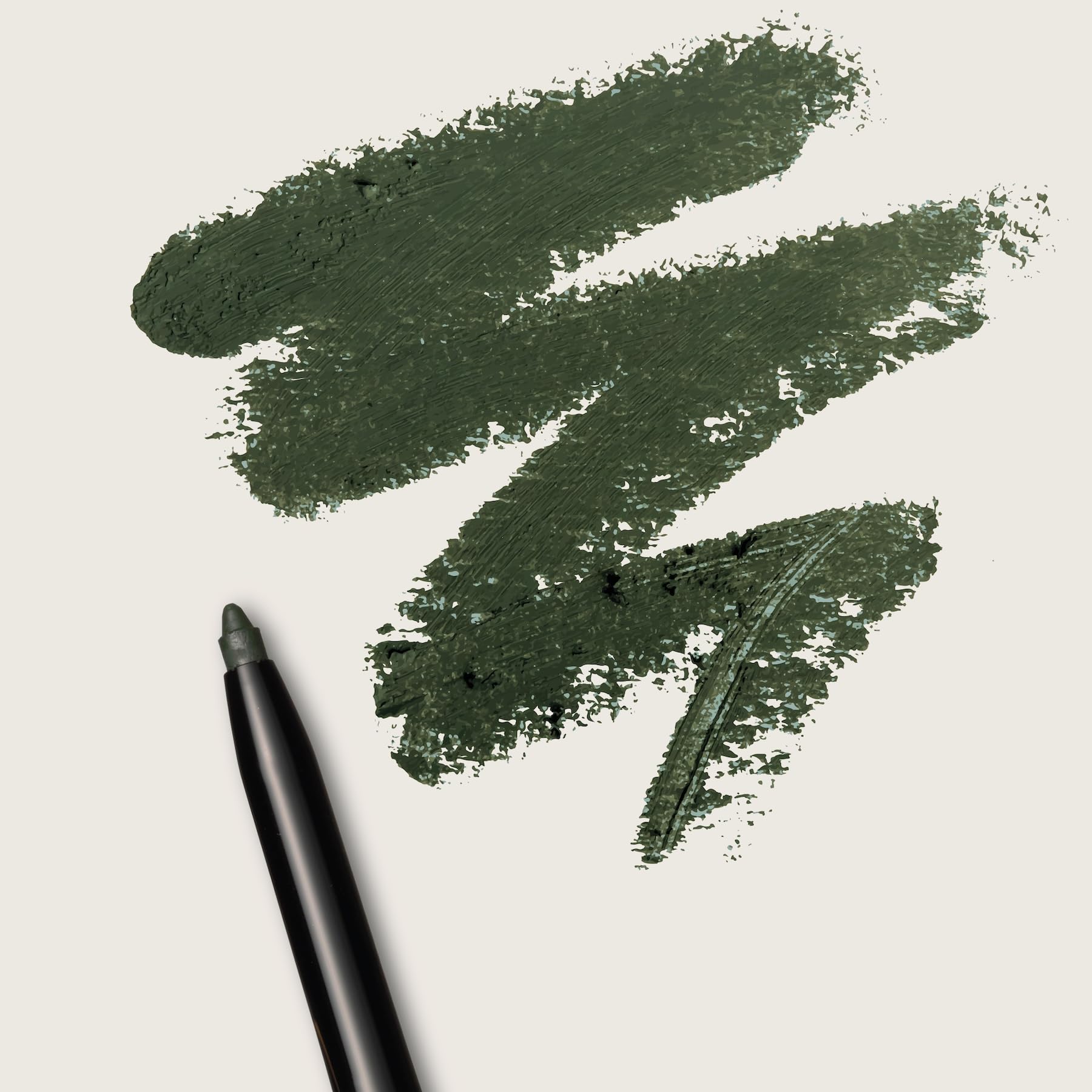 Sandstone Scandinavia eyeliner green on-eye demonstrates crisp color without irritation