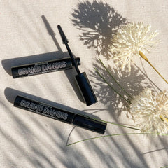 Sandstone Scandinavia mascara packaging emphasizes vegan, cruelty-free and fragrance-free formula.