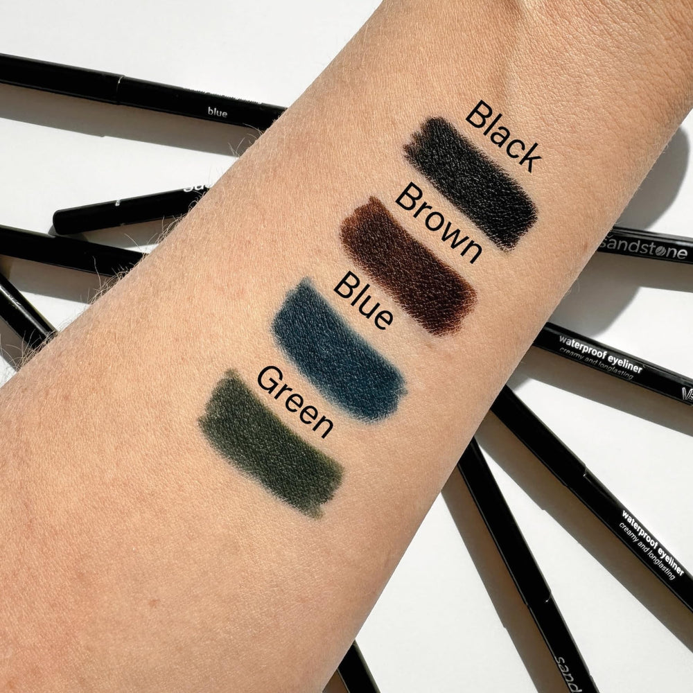 Sandstone Scandinavia precision eyeliner green tip enables thin lines or wings