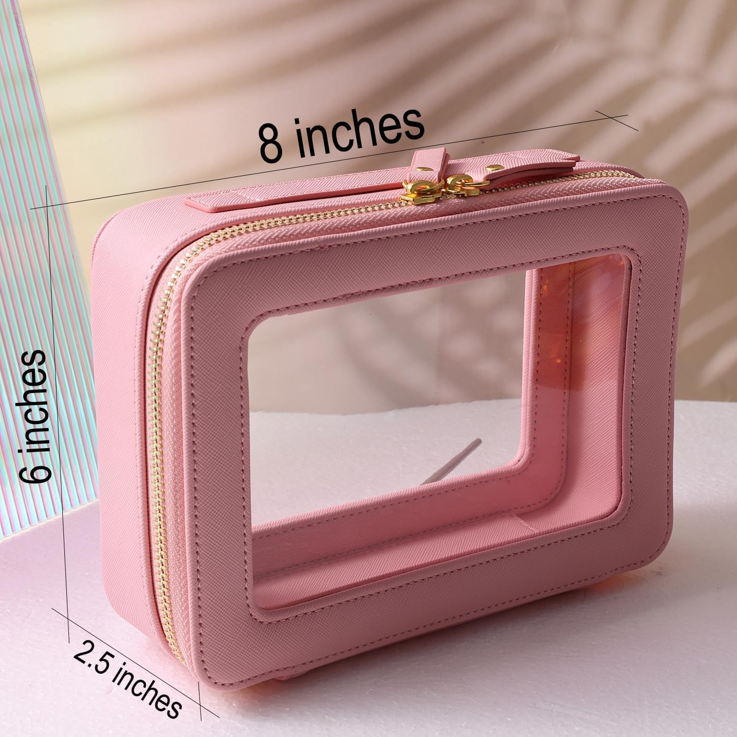 SANHECUN toiletry bag pink compact size suits daily use