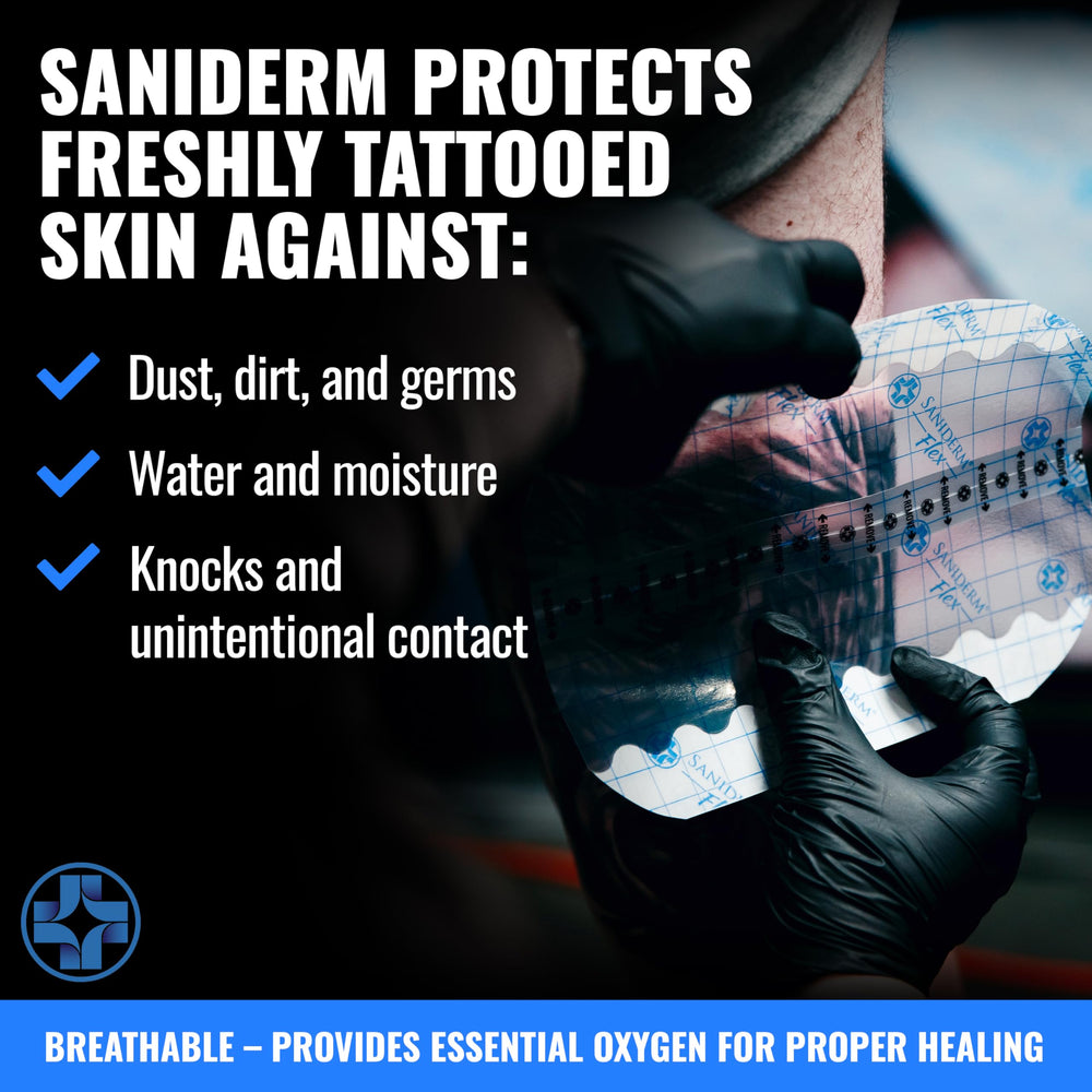 Saniderm Flex high-mobility bandage ideal for joints and active wear.