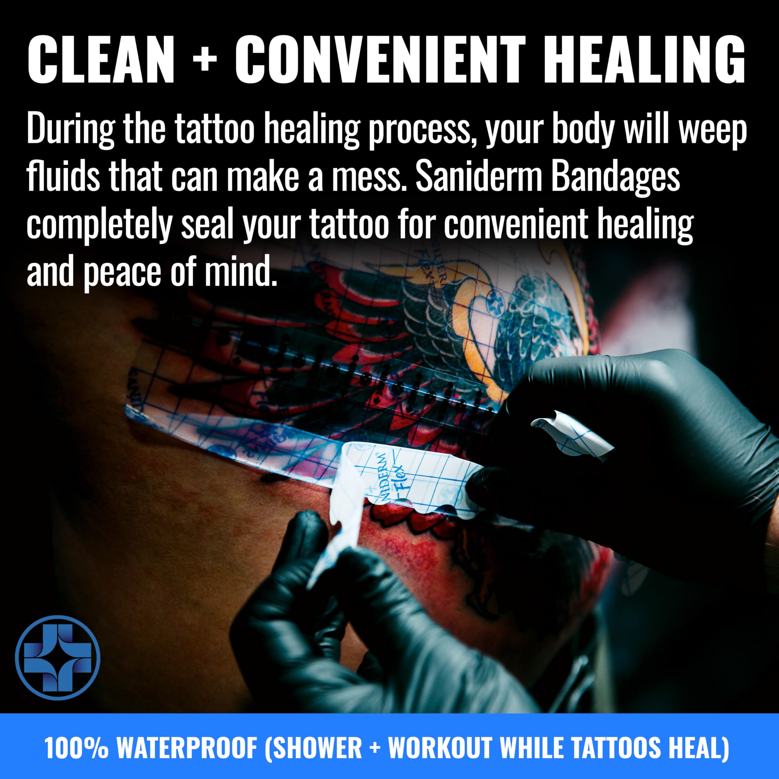 Saniderm Flex removal-ease ensures clean removal after healing.