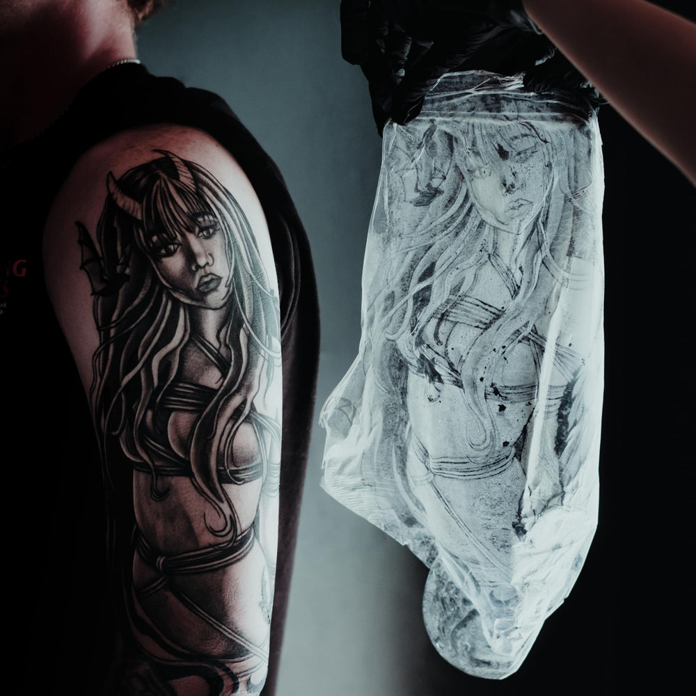 Saniderm Original tattoo aftercare benefits faster healing with less irritation.