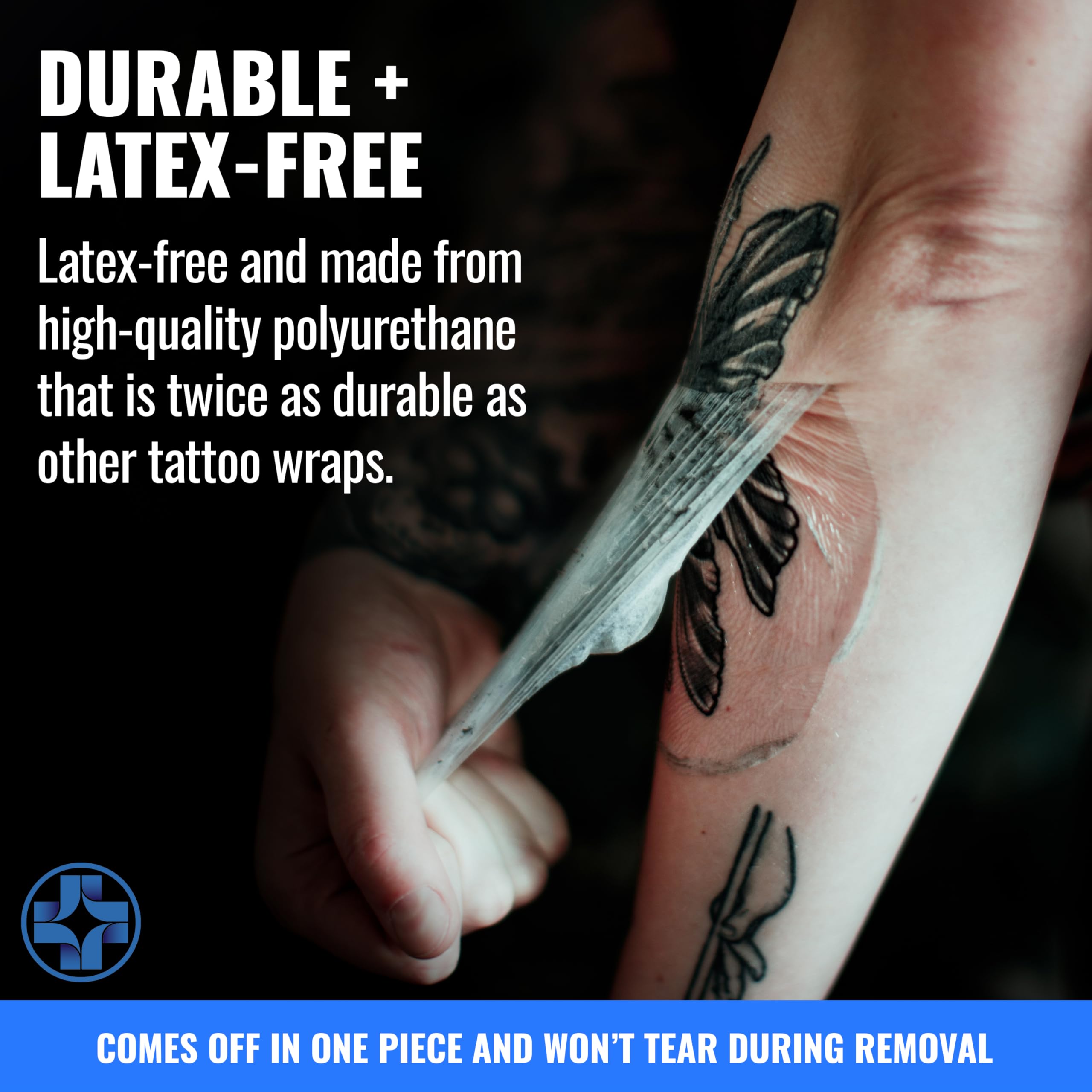 Saniderm Original bandage roll displayed for small tattoos.