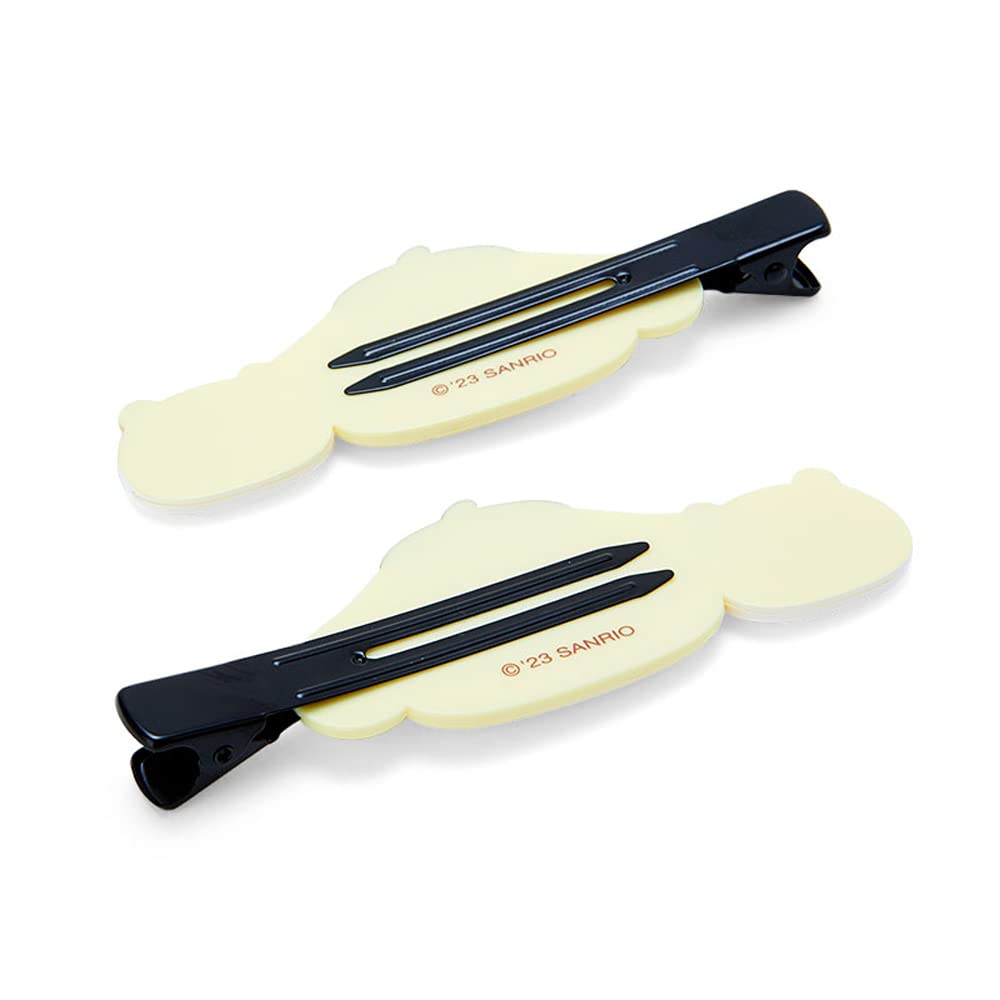 Sanrio Pom Pom Pudding long bangs clip worn with makeup for neat, polished hair