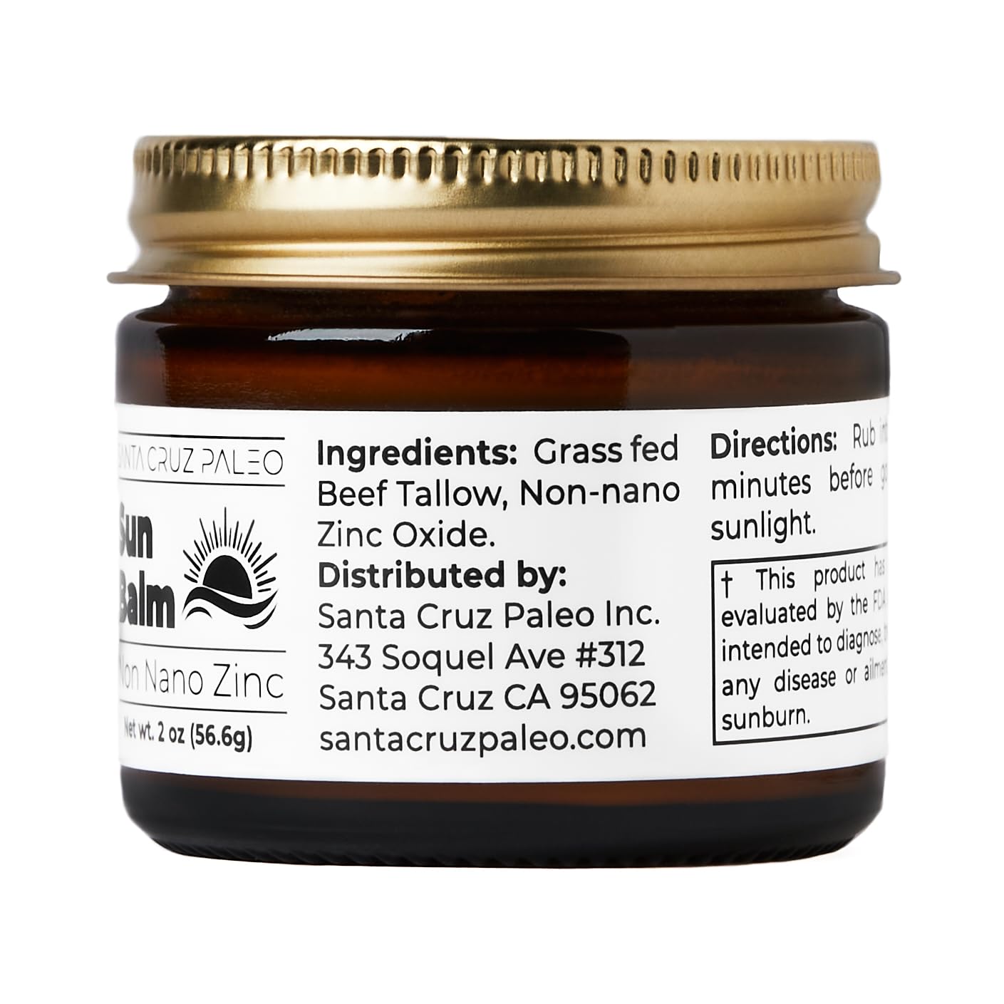 Santa Cruz Paleo after-shave-friendly balm shown on chin.