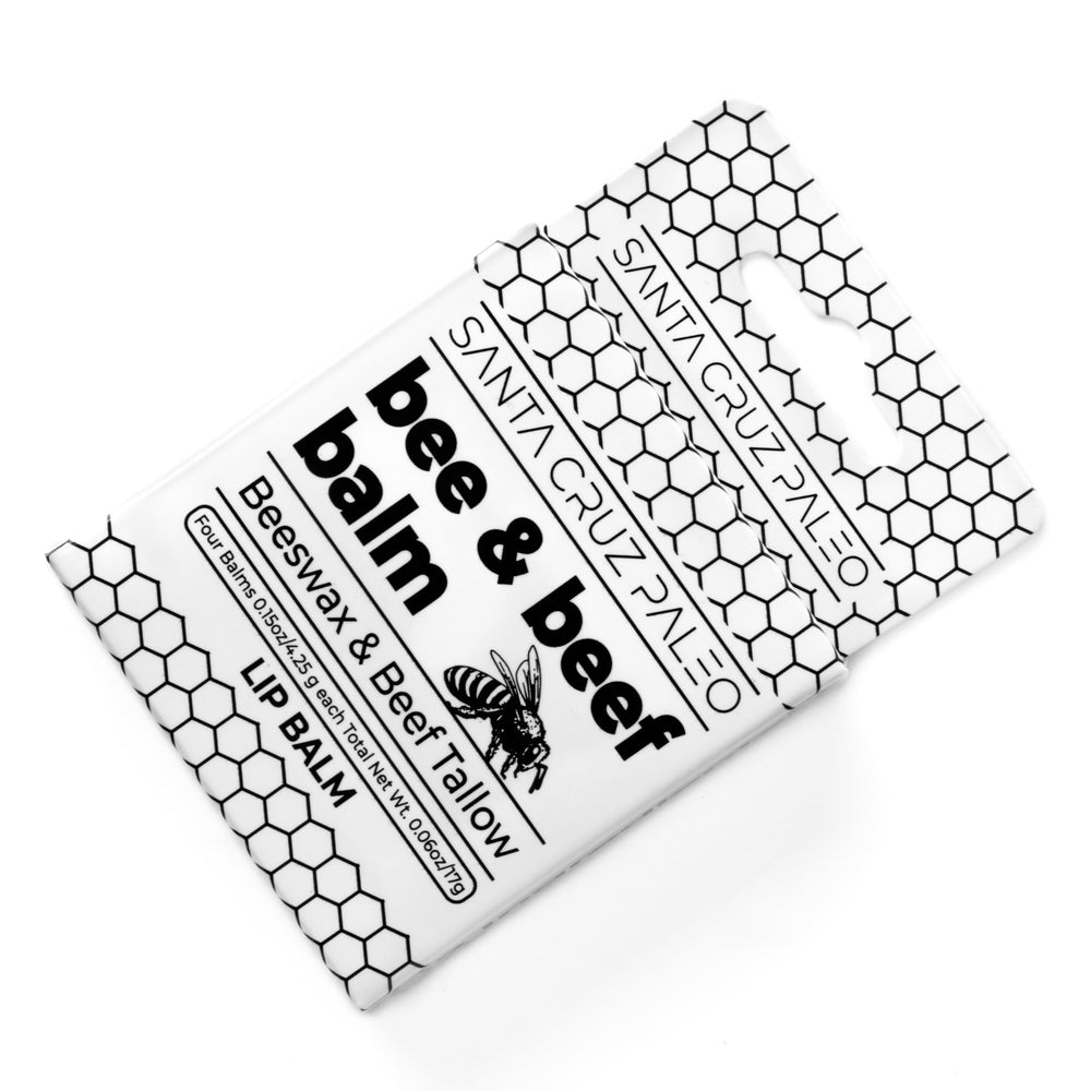 Santa Cruz Paleo beef tallow lip balm-hypoallergenic suitable for sensitive skin.