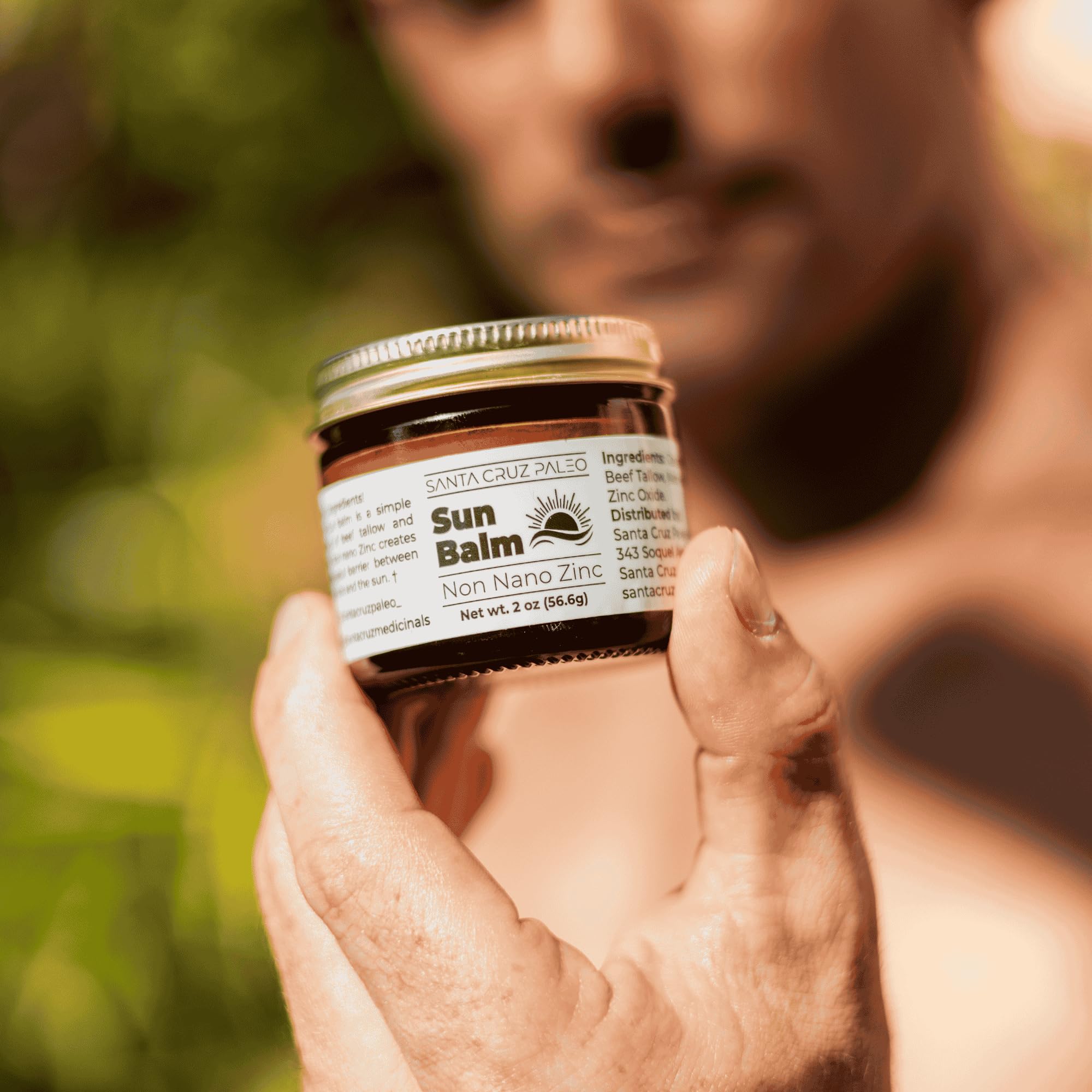 Santa Cruz Paleo unscented balm packaging supports clean paleo skincare.