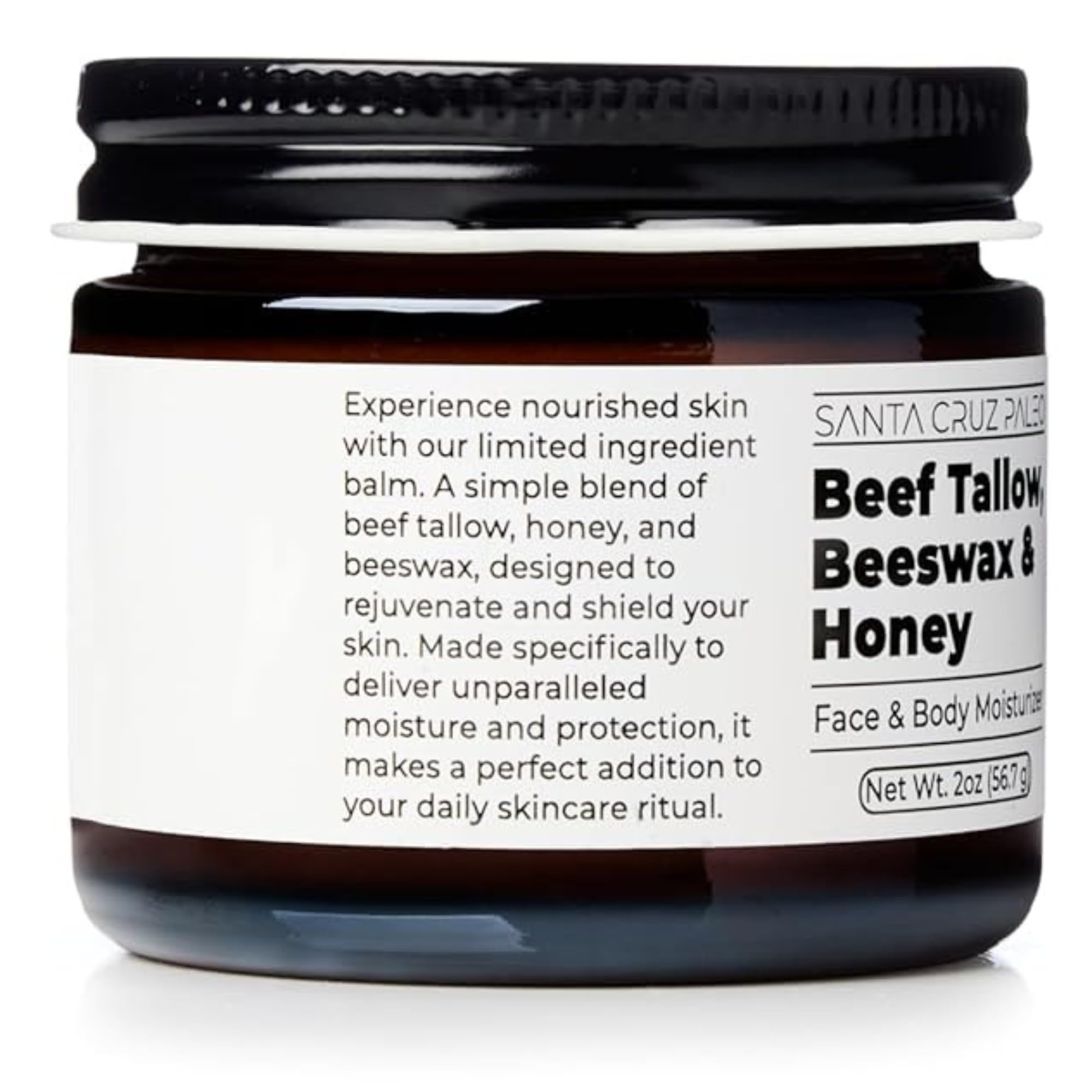 Santa Cruz Paleo skin hydration closeup showing quick absorption without shine