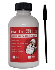 Santa White application on beard demonstrates quick, sweat-resistant festive color