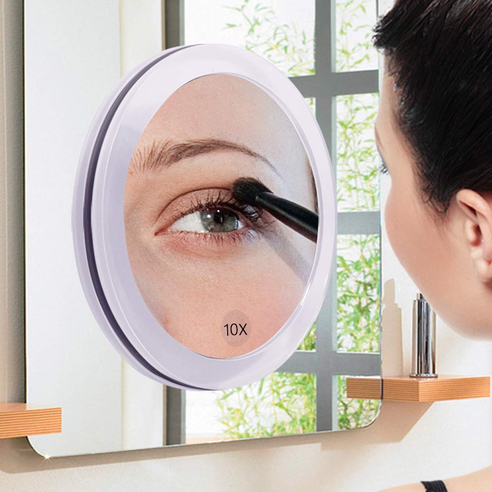 SANTOO 6-inch round magnifying mirror for precise grooming