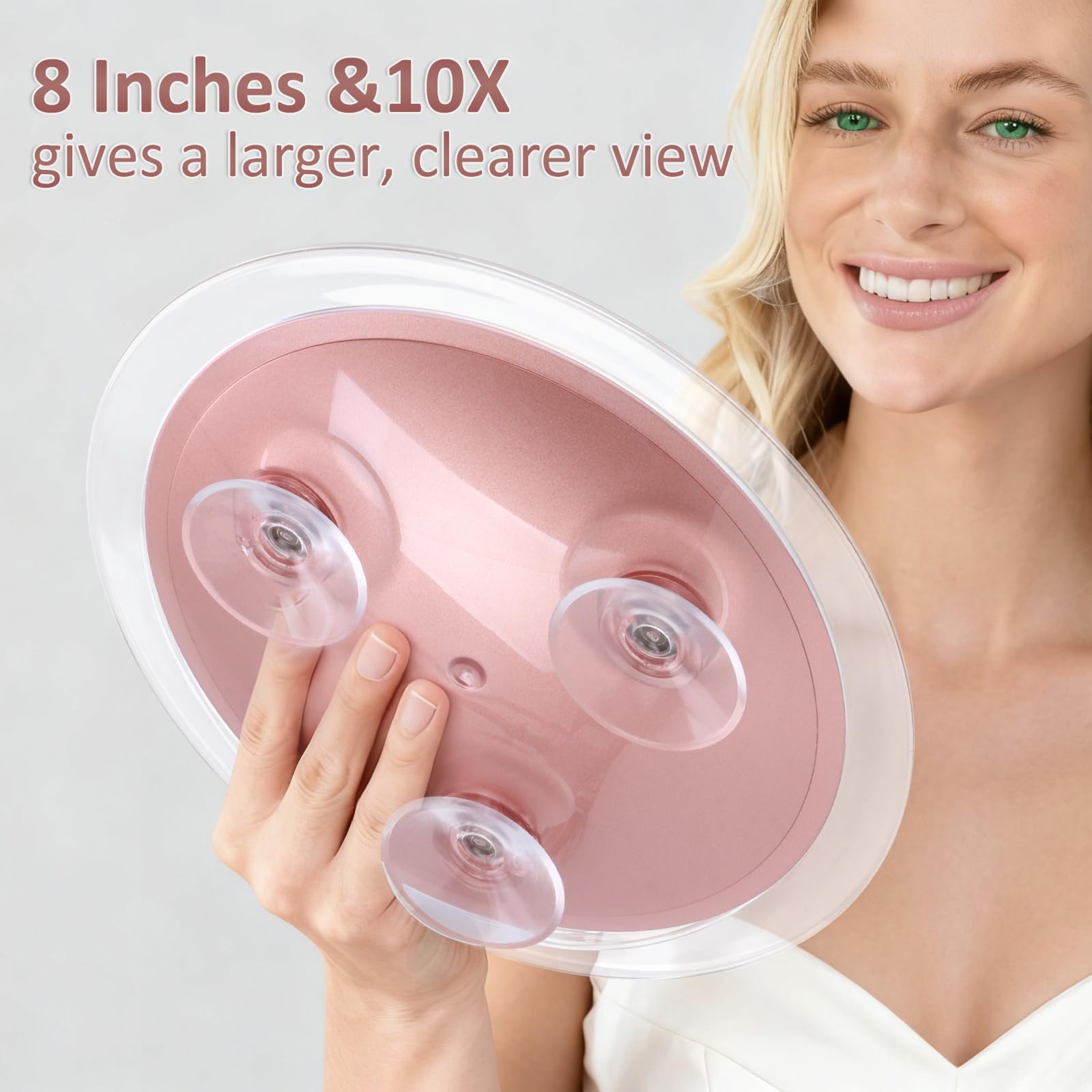 SANTOO three-suction-cups mount demonstrating secure attachment on bathroom surface