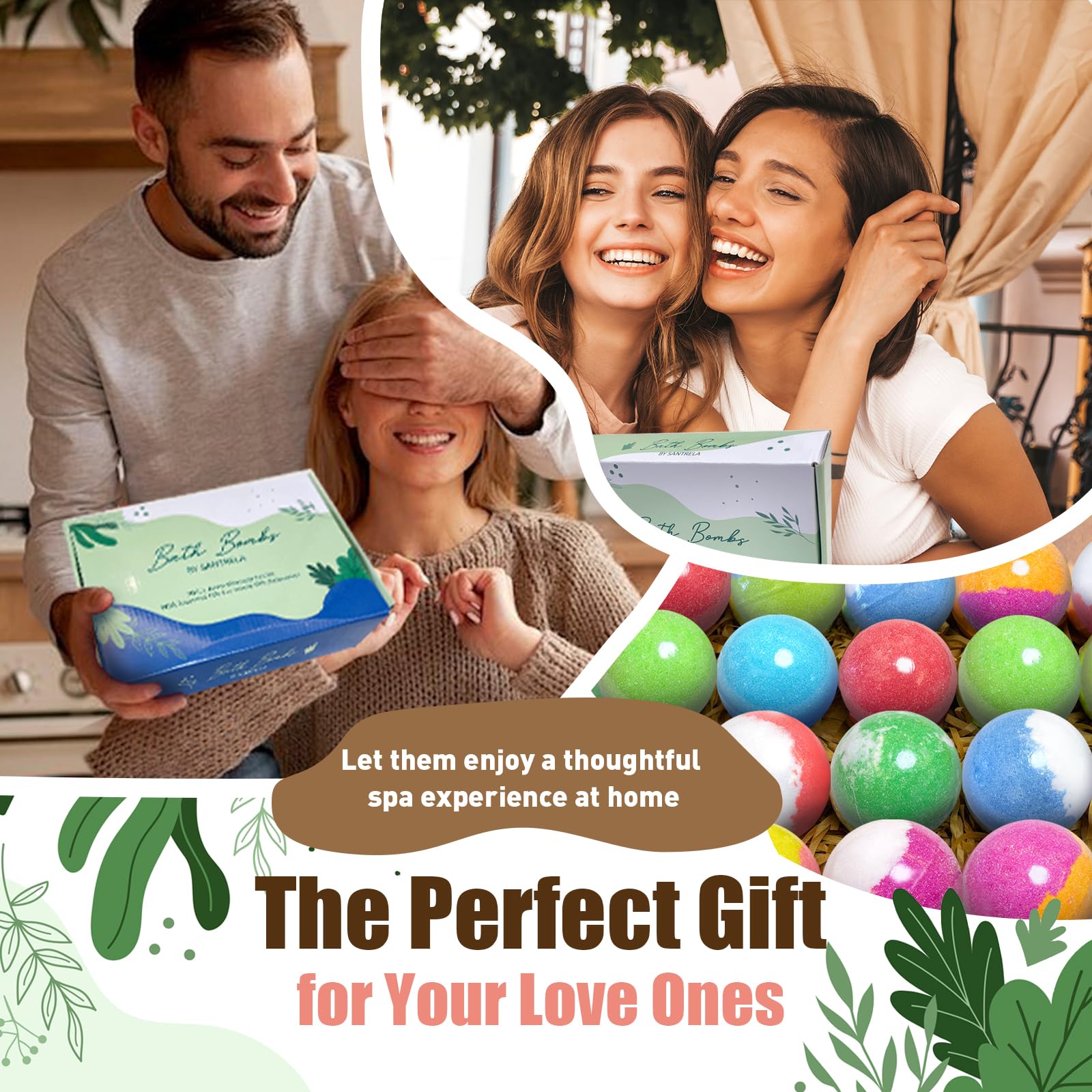 Santrela bath bombs gift idea for Mother's Day and special occasions