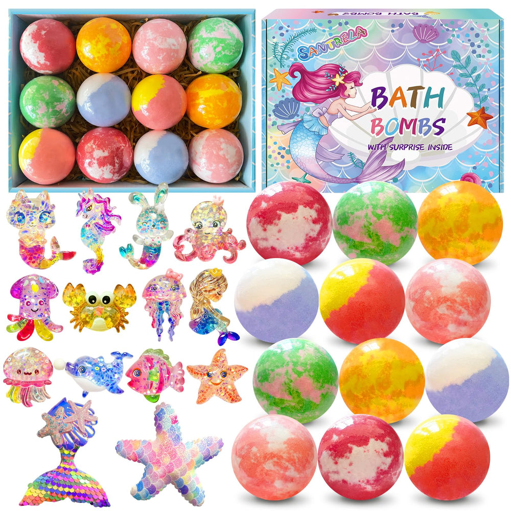 Santrela bath bombs reveal a surprise inside, heightening bath-time anticipation for kids