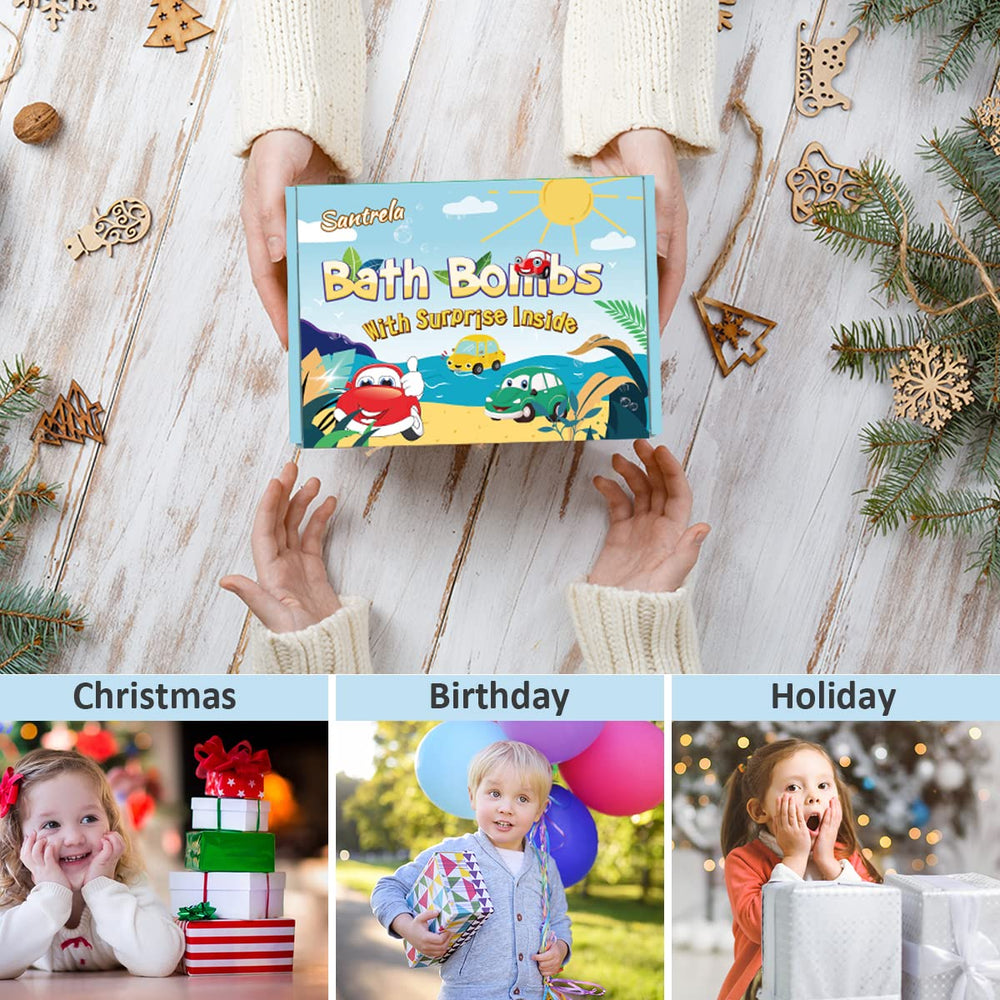 Santrela cruelty-free kid bath bombs with safe, gentle formulas
