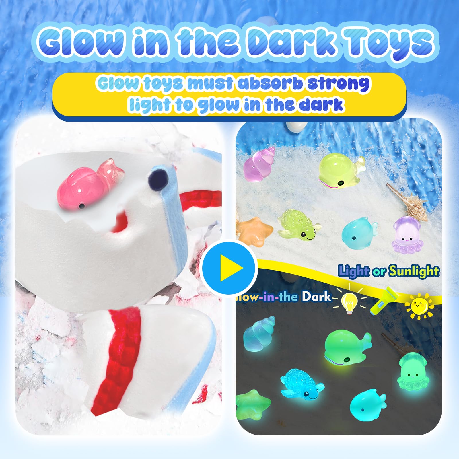 Santrela gift box shark bath bombs makes a perfect kid gift.