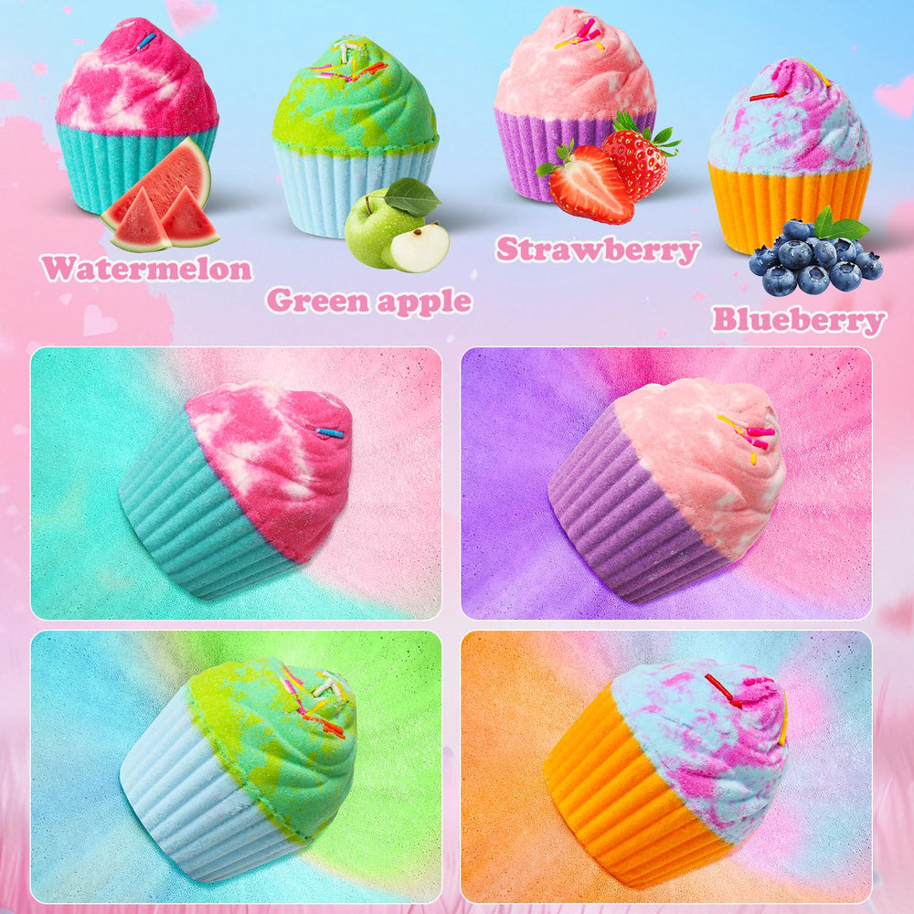 Santrela strawberry scented bath bomb creates sweet dream vibes.