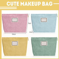 Sanwuta Corduroy makeup bag zipper detail shows durable, secure closure for cosmetics