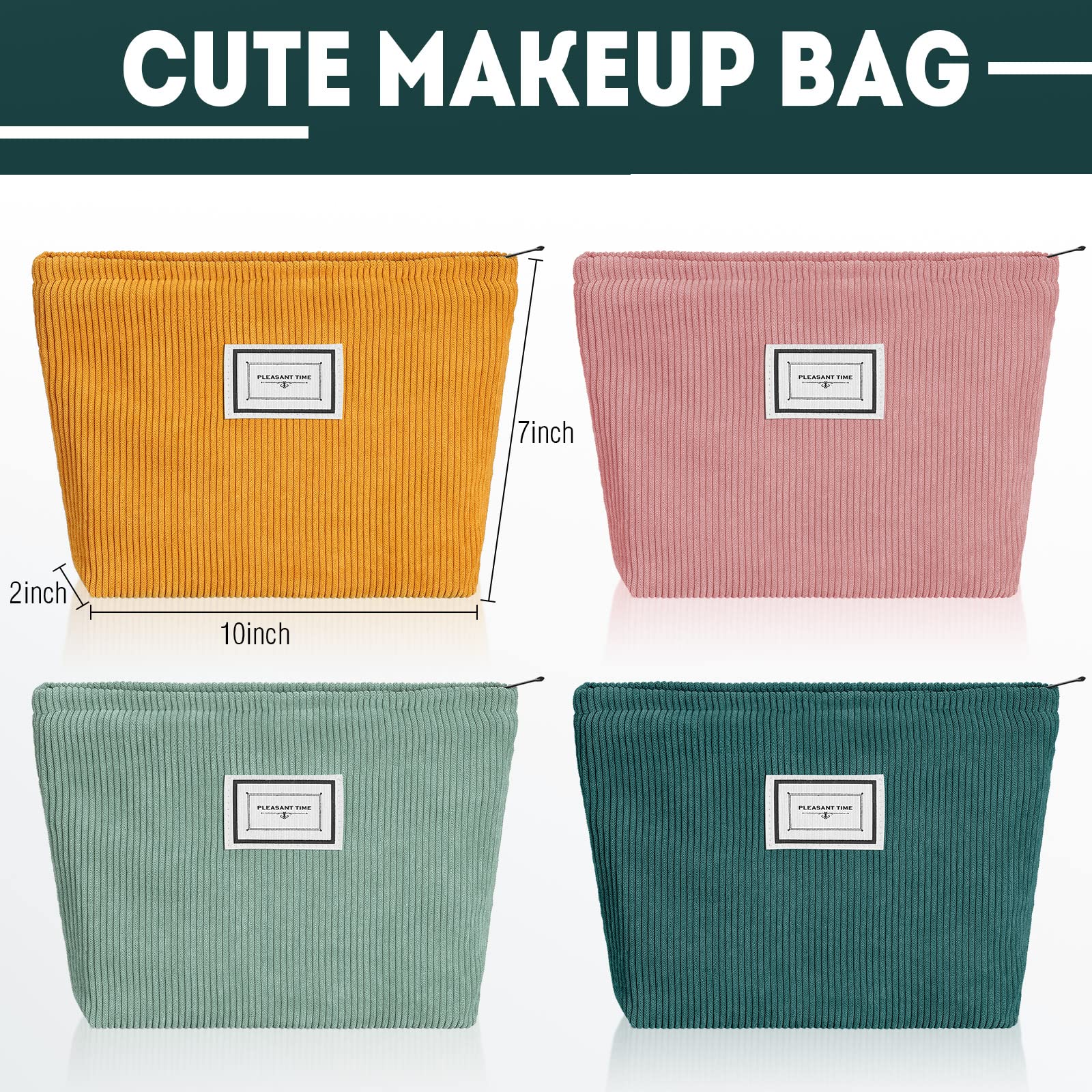 Sanwuta corduroy texture makeup bag detail highlighting soft, durable fabric