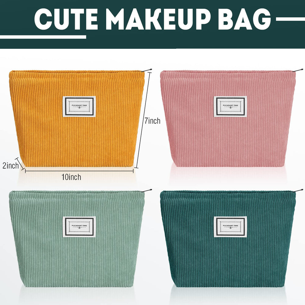 Sanwuta corduroy texture makeup bag detail highlighting soft, durable fabric