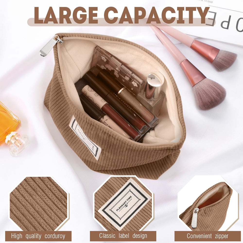 Sanwuta large-capacity makeup bag holding lipsticks and brushes during travel