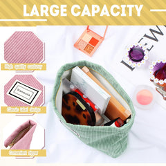 Sanwuta Macaron-Series bag open with brushes and lipsticks demonstrating spacious interior