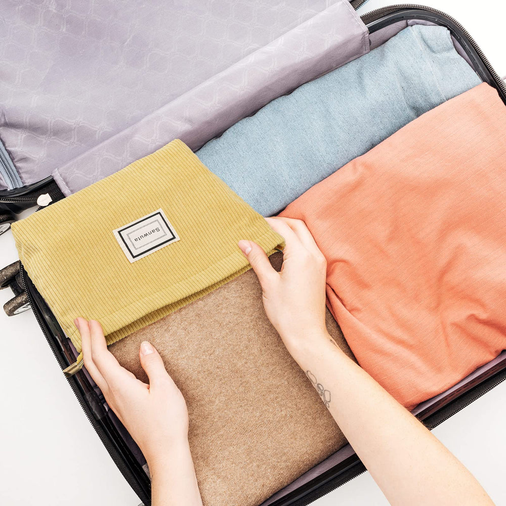 Sanwuta travel-ready four-pack set for suitcase organization