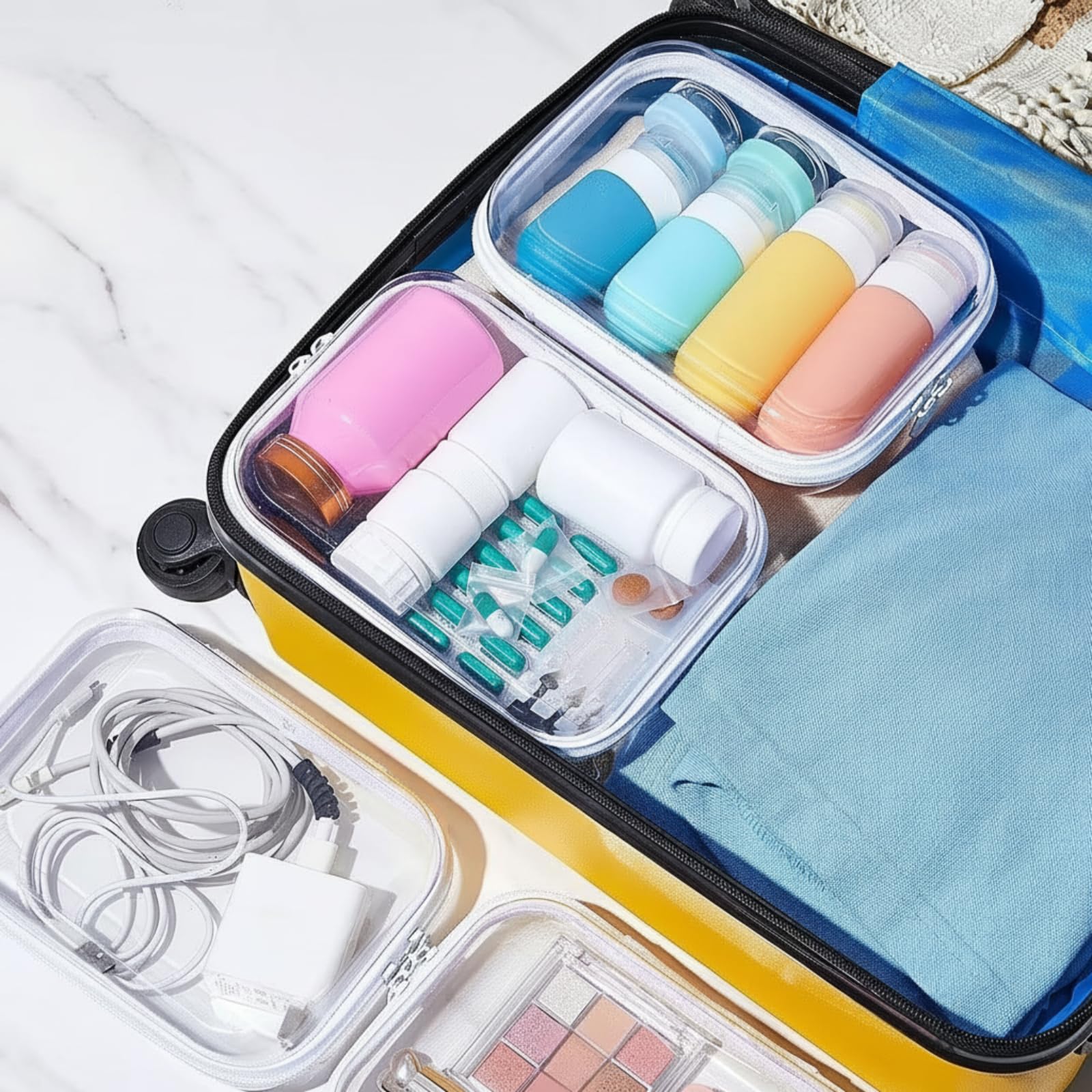 Sanwuta trinket storage box transparent design helps locate small items fast
