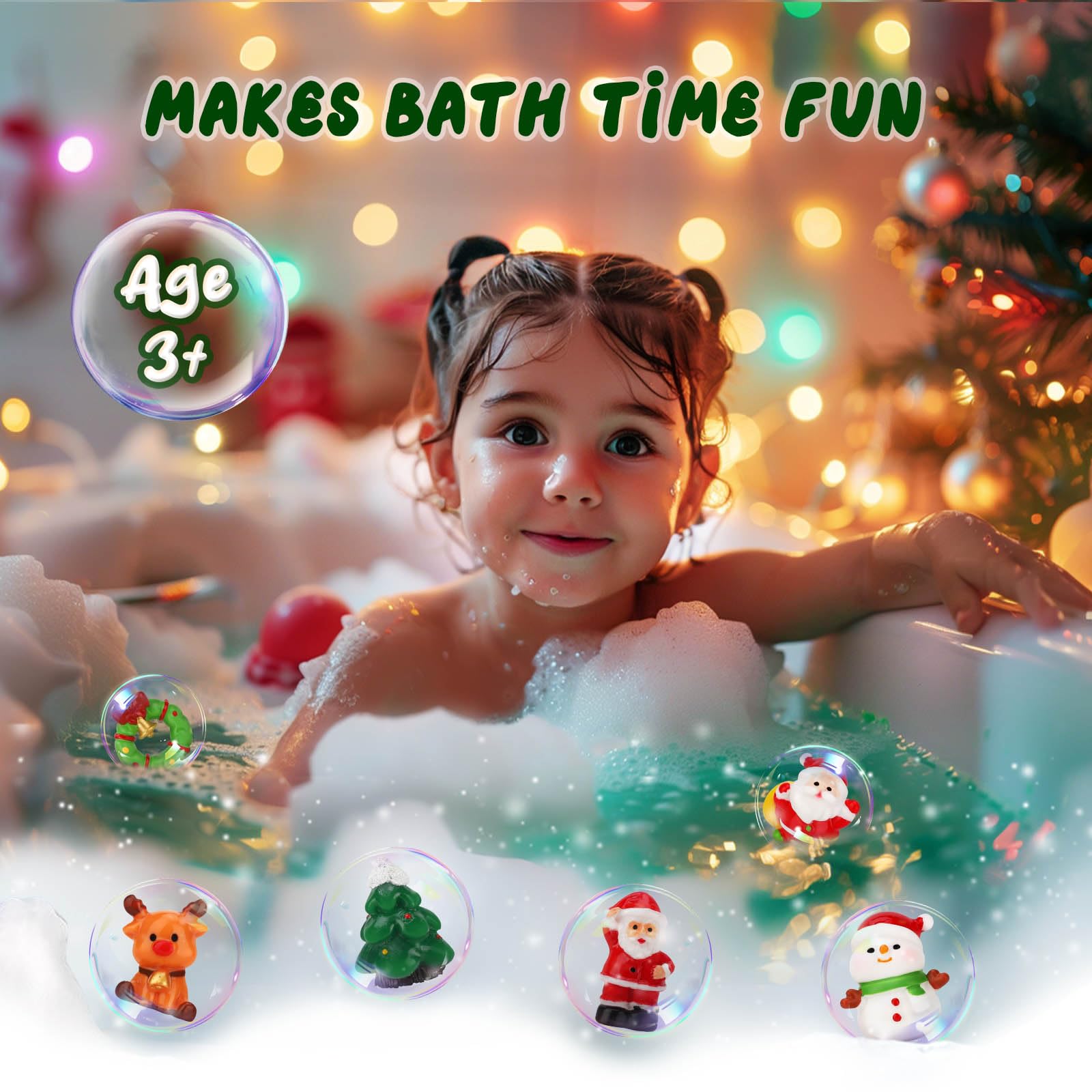 sanyi kids bath time vibrant color water imagery showcasing safe, scented bubbles.