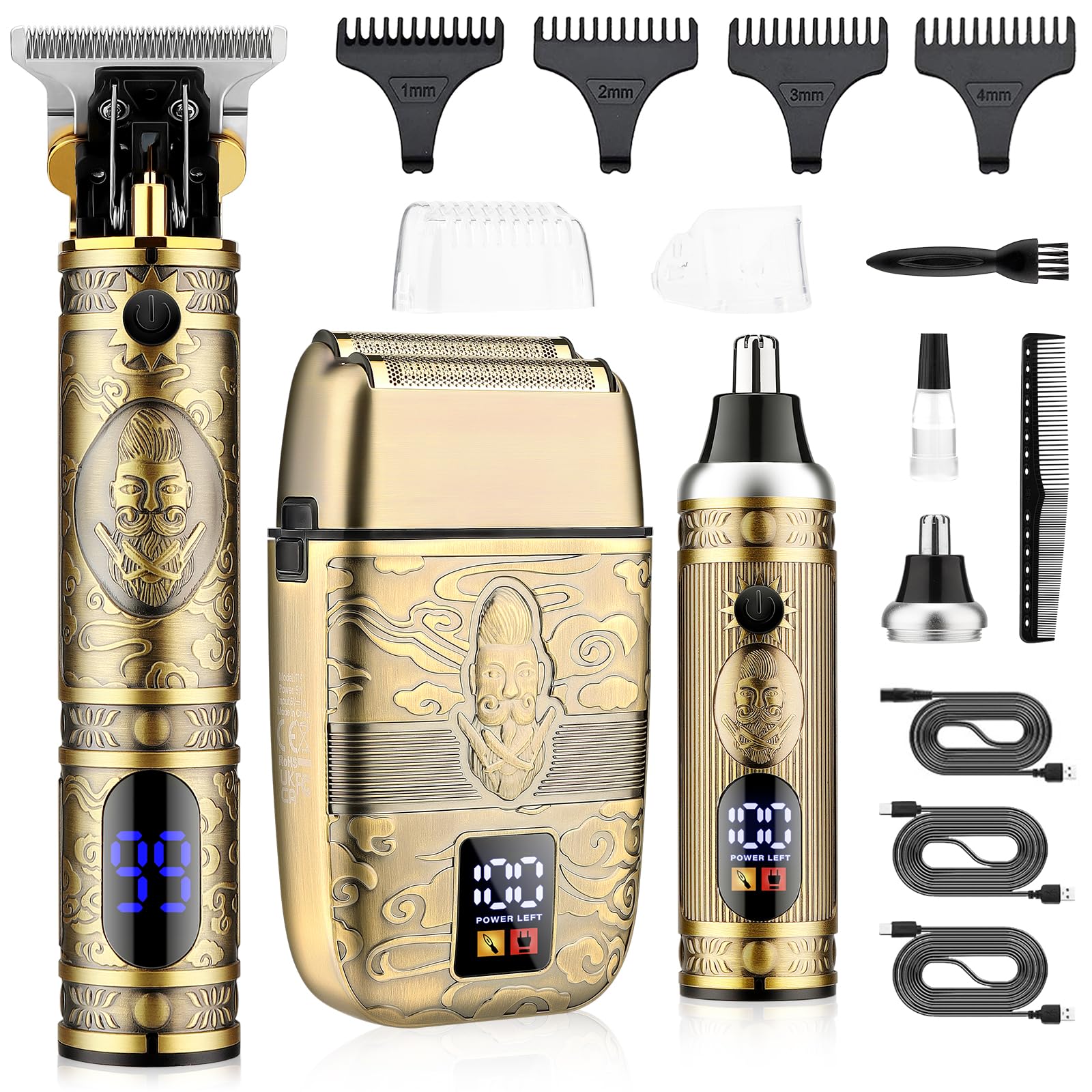 Saoilli professional hair trimmer with sharp blades for precise at-home grooming.