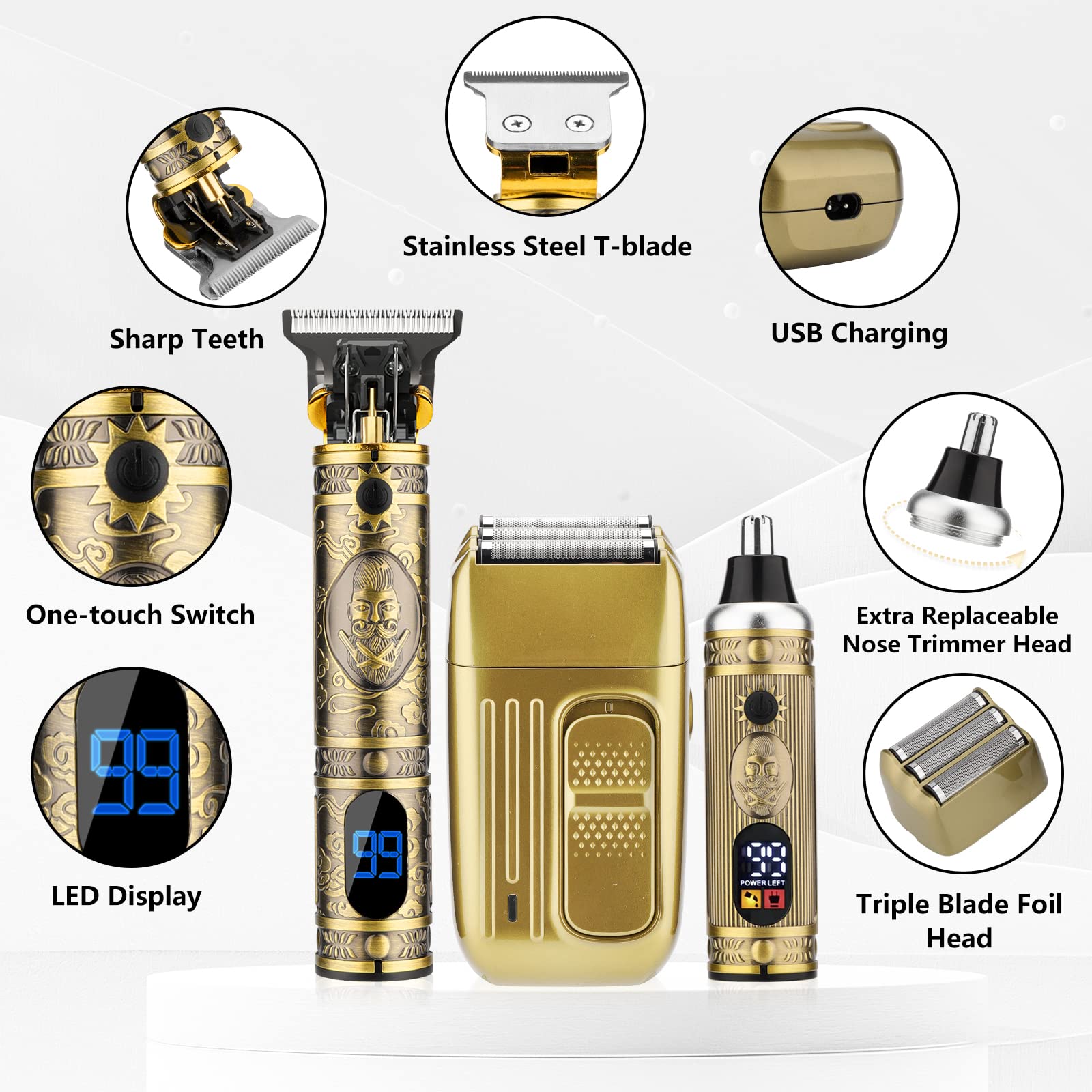 Saoilli smart LCD display shows charge and oil status clearly.