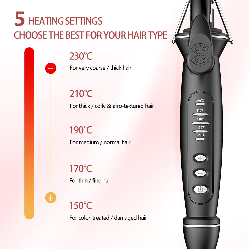 SAOSA curling iron auto shut-off after 60 minutes for safer use